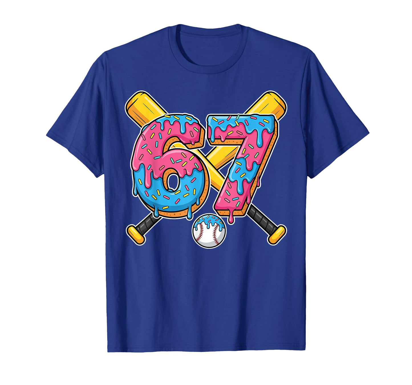 Baseball Drip Number 67 Player 67th Birthday Meme Gen Alpha T-Shirt
