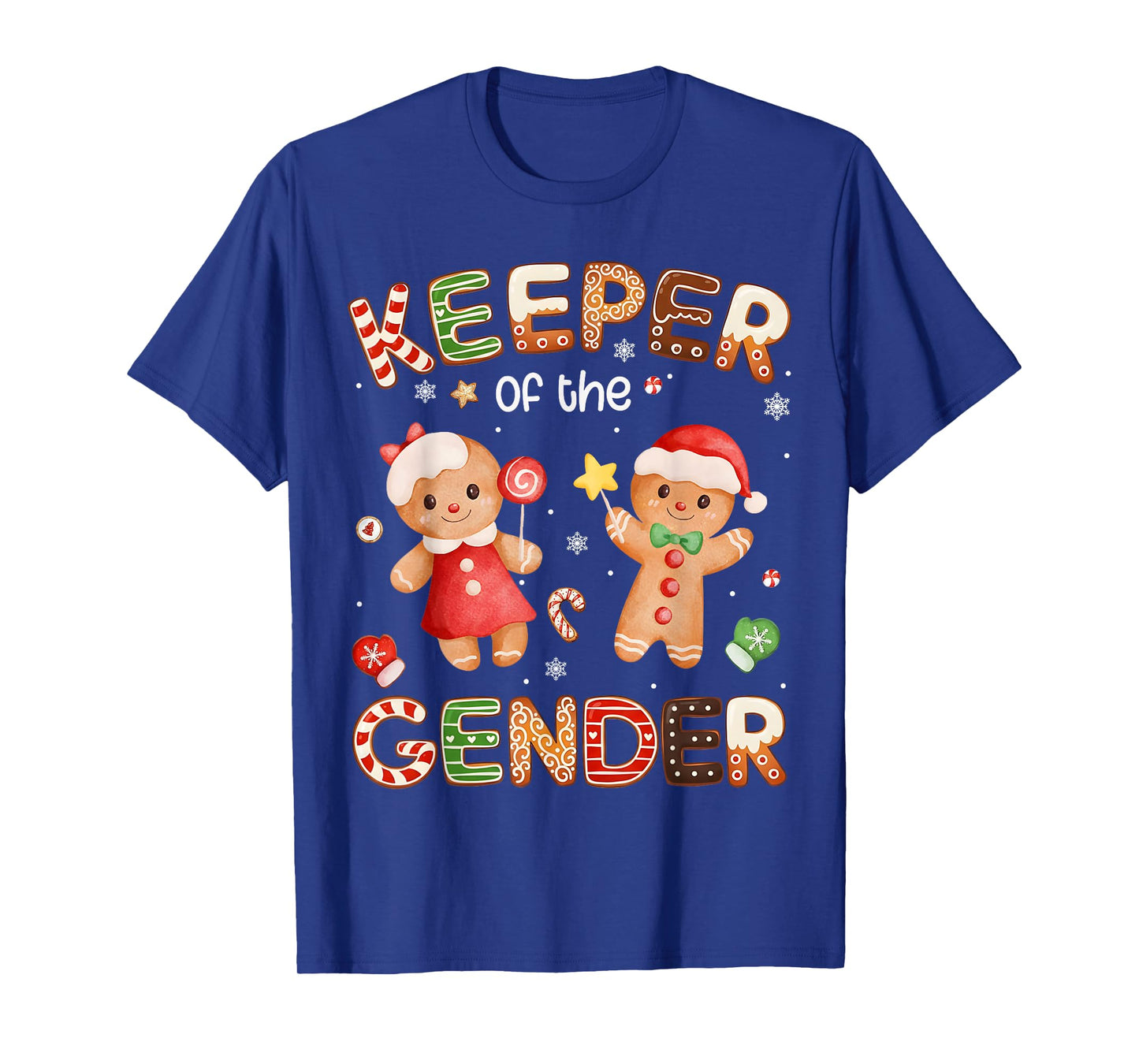 Keeper of The Gender Gingerbread Cookie Christmas Reveal T-Shirt