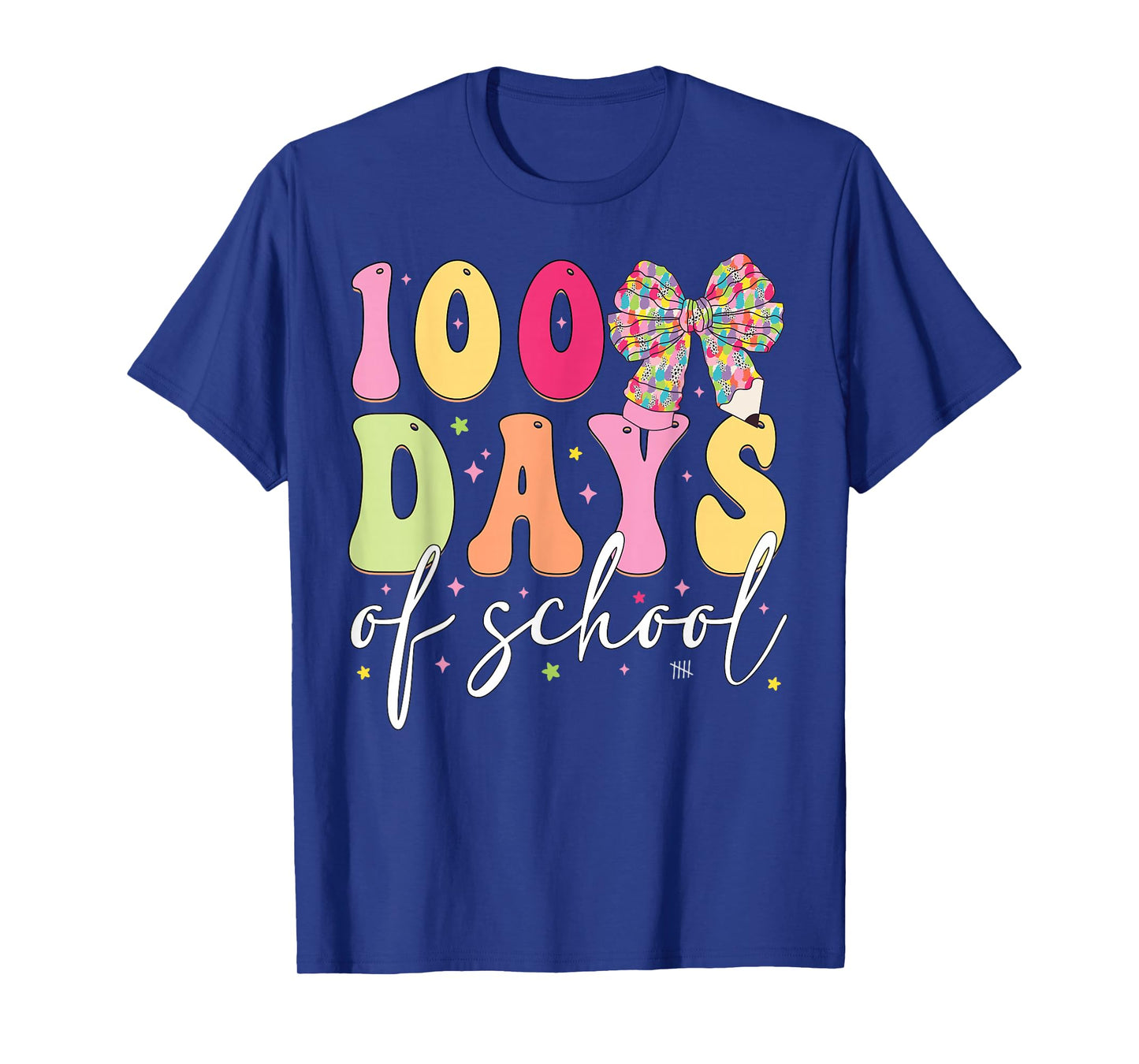 100 Days of School Coquette Bow Girls Teachers Students T-Shirt