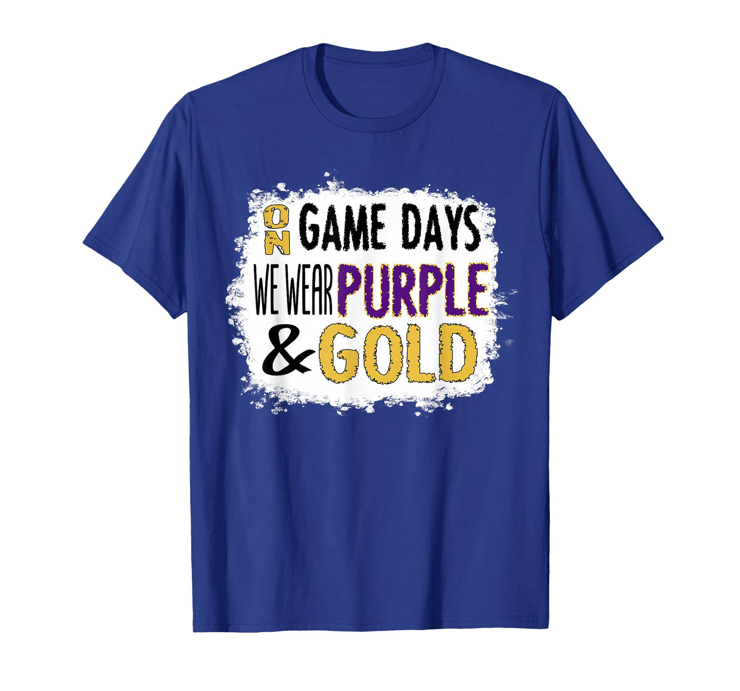Retro Purple and Gold School or College Sport Game Day Group T-Shirt