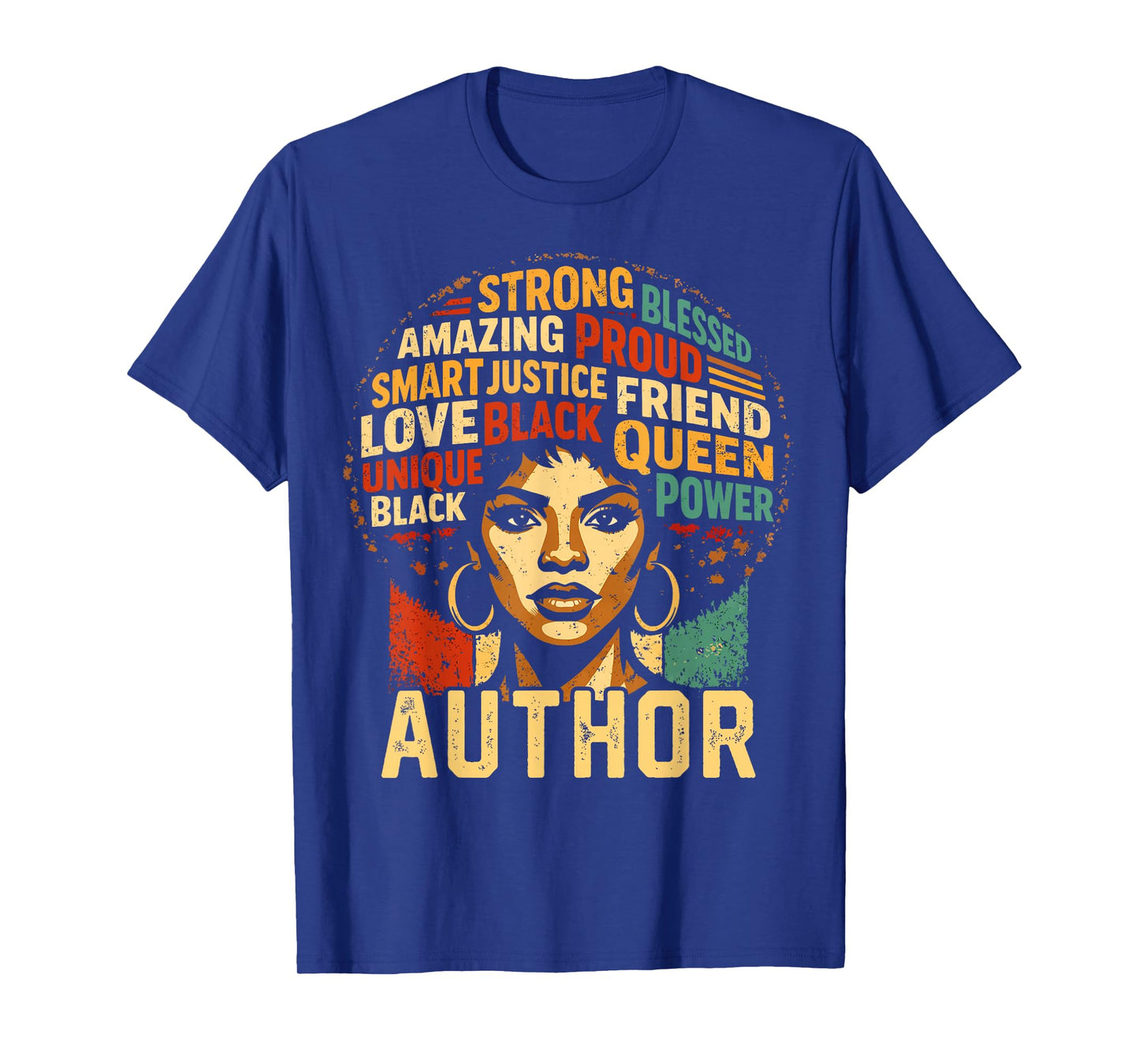 Author Black History Month Powerful Black Pride Art Design T-Shirt