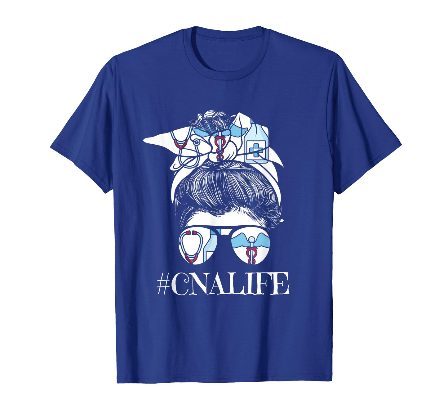 Cute Messy Bun Cna Life Certified Nursing Assistant T-Shirt