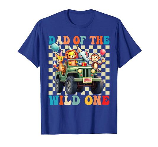 Dad of The Wild One 1st Birthday Safari Jungle Animals T-Shirt