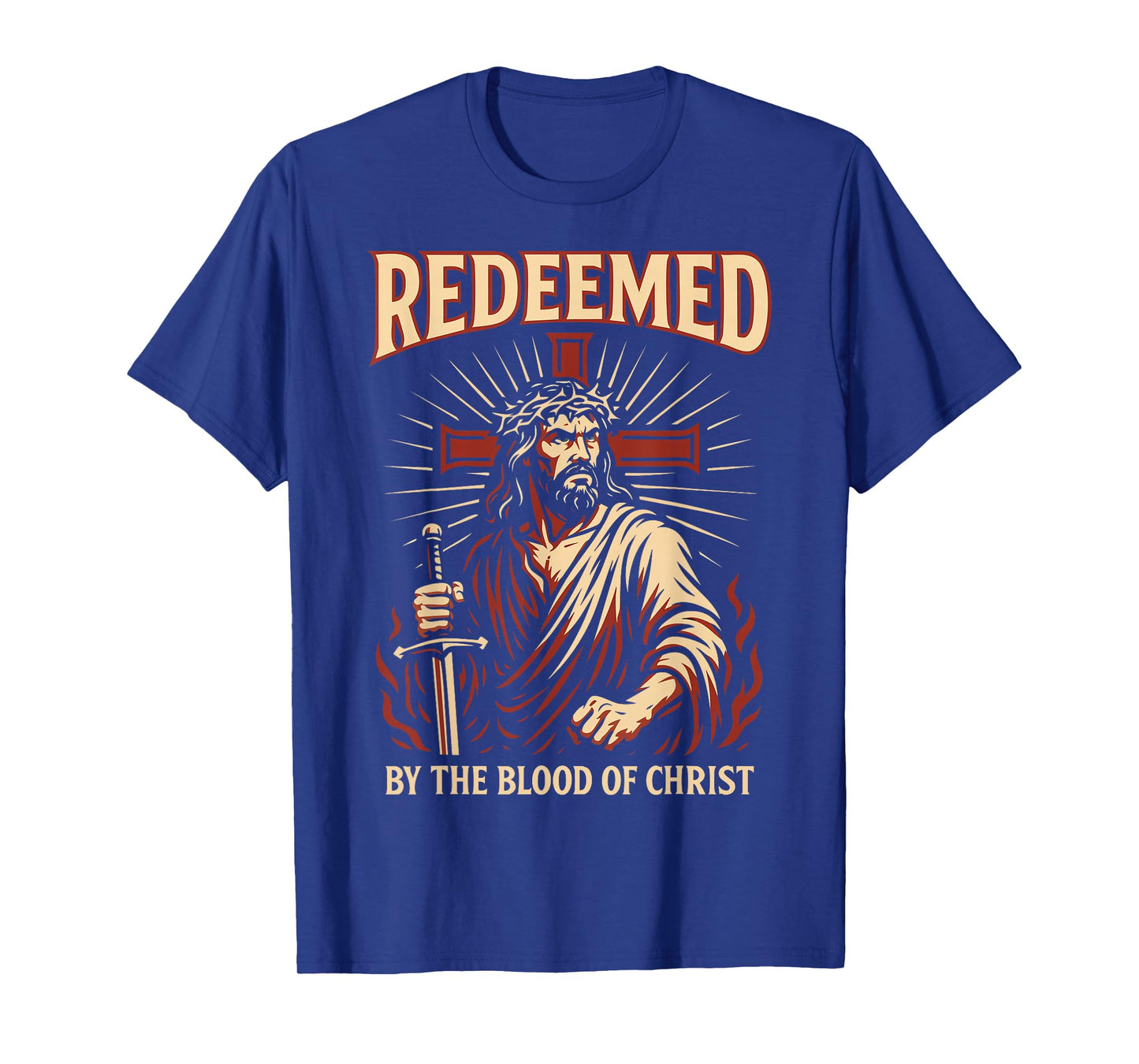 Redeemed Badass Warrior of Christ Christian Jesus Christcore T-Shirt