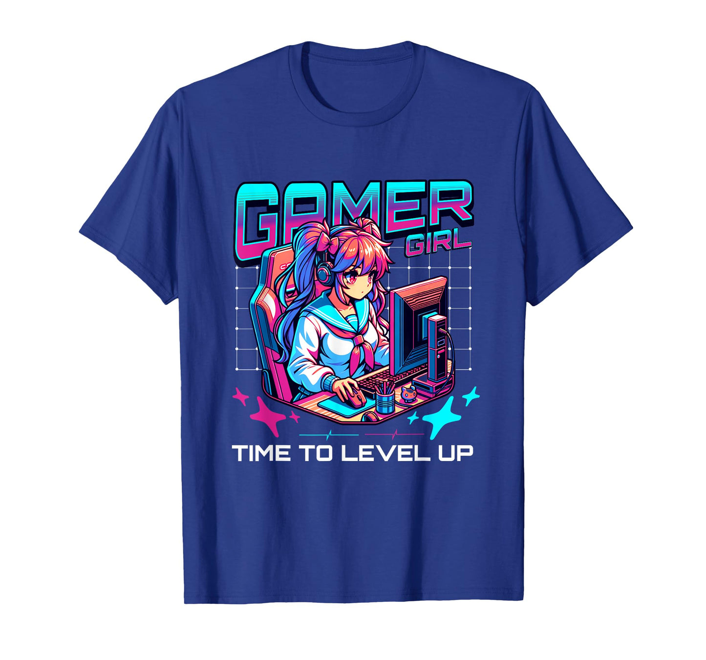Gamer Girl Time To Level Up Video Game Girl Gaming B-day T-Shirt