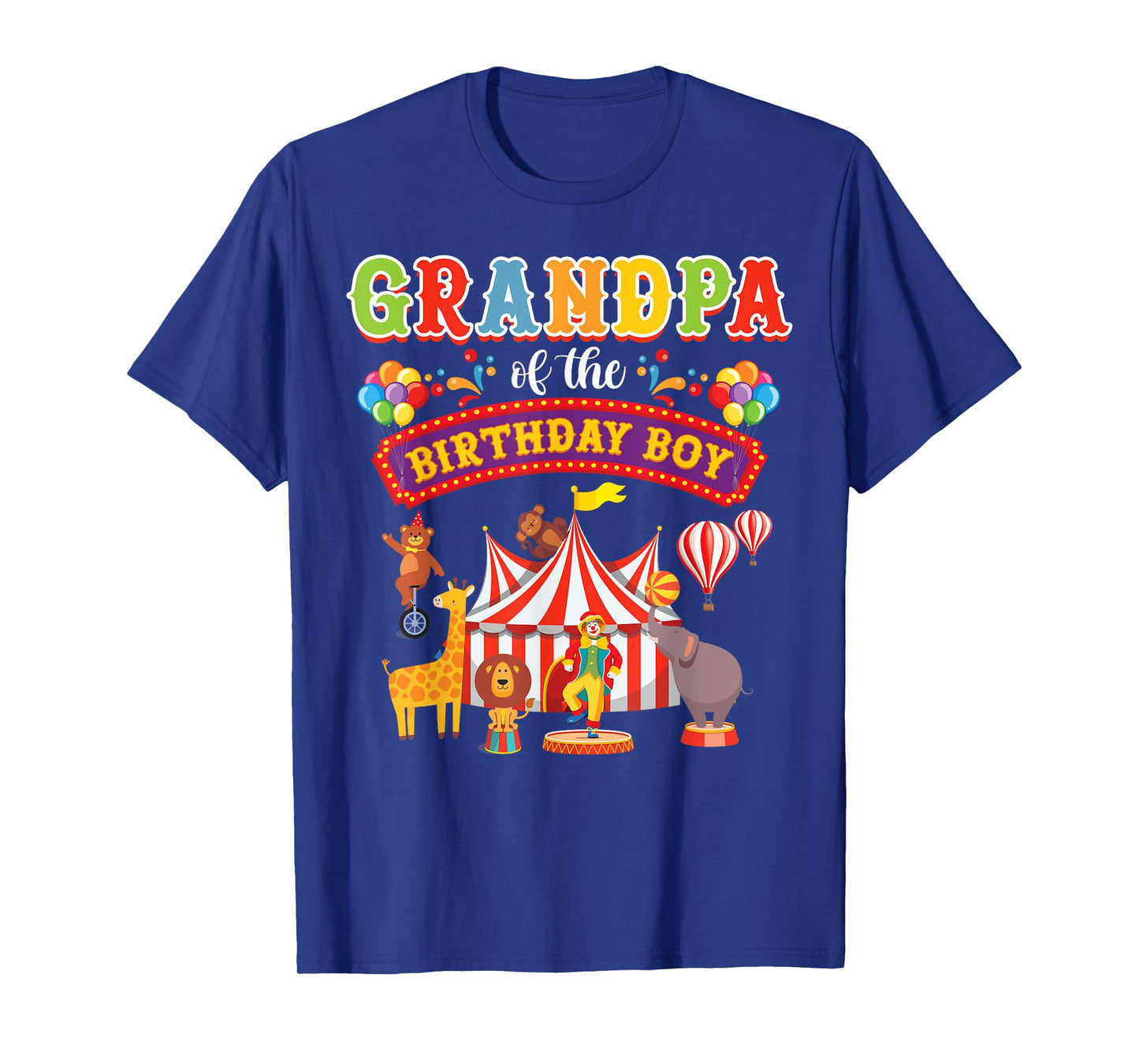 Grandpa Of The Birthday Boy Carnival Circus 1st Birthday T-Shirt