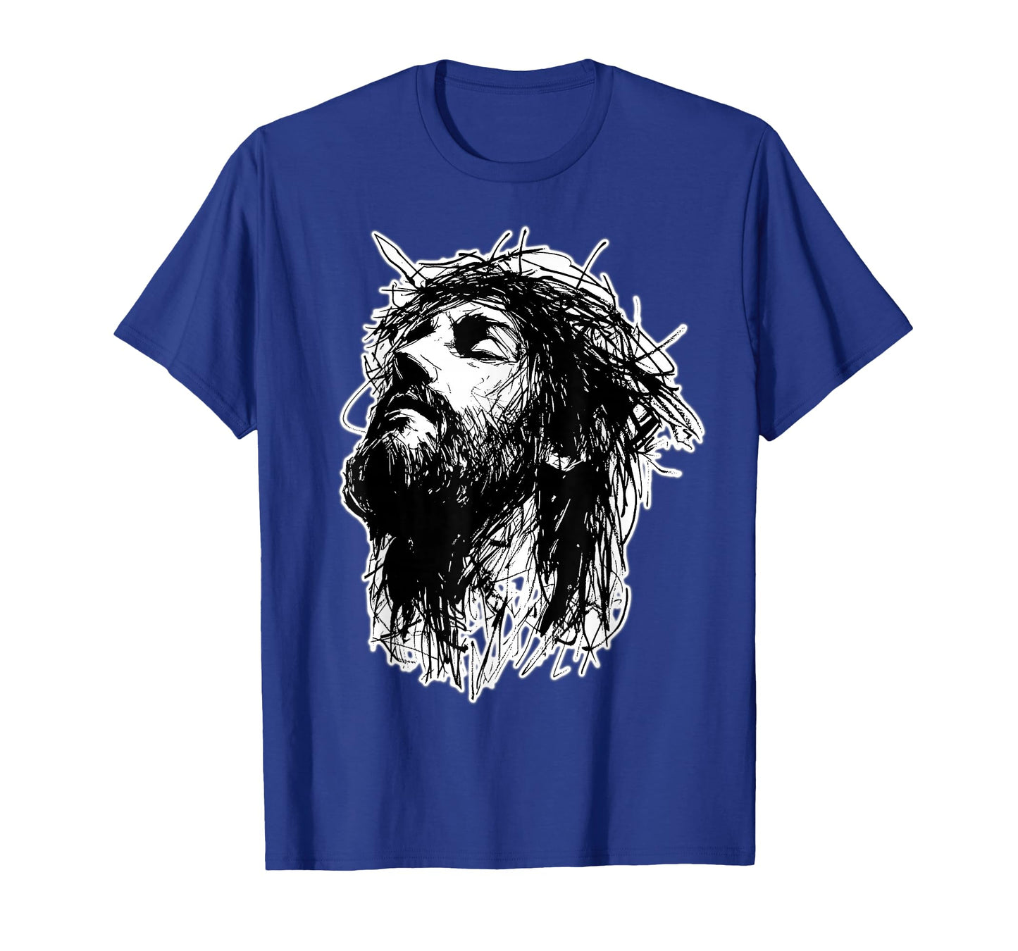 Jesus Christ Crown of Thorns Sketch T-Shirt