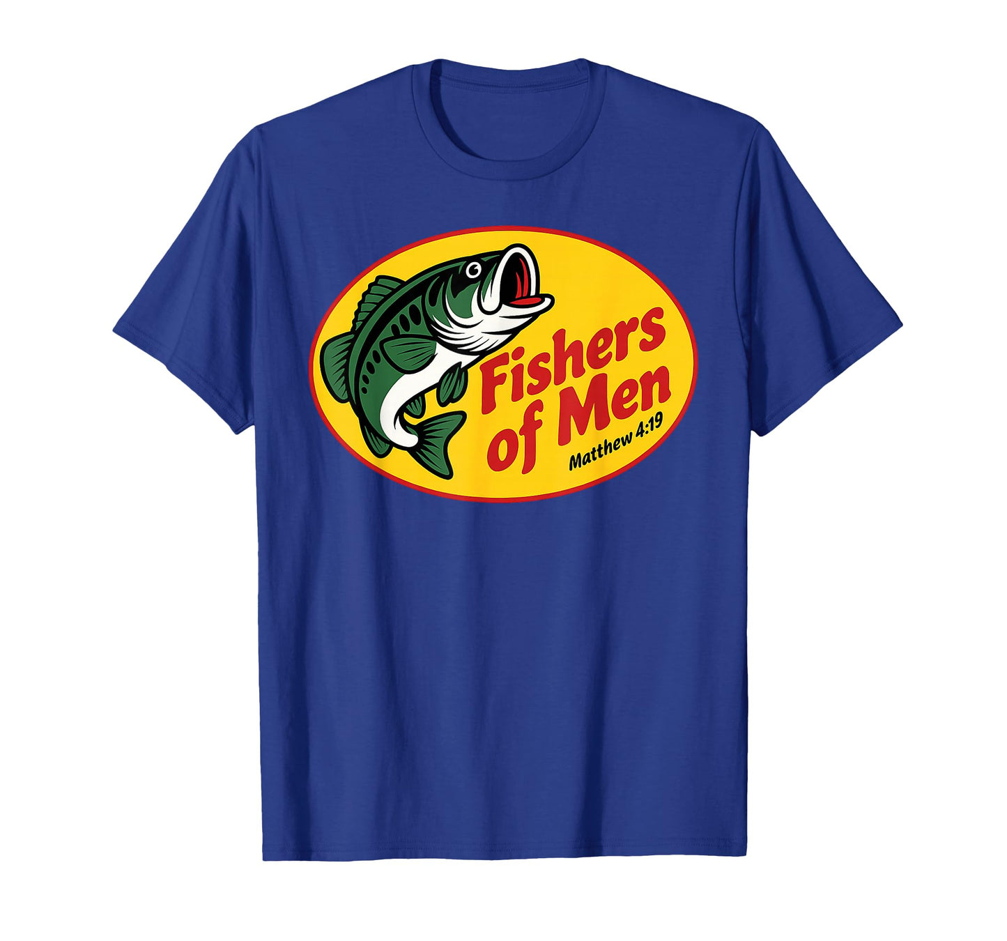 Fishers of Men Matthew 4:19 Christian Fishing Bible Verse T-Shirt