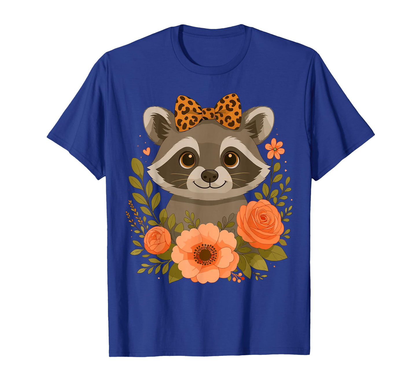 Floral Raccoon with Bow T-Shirt