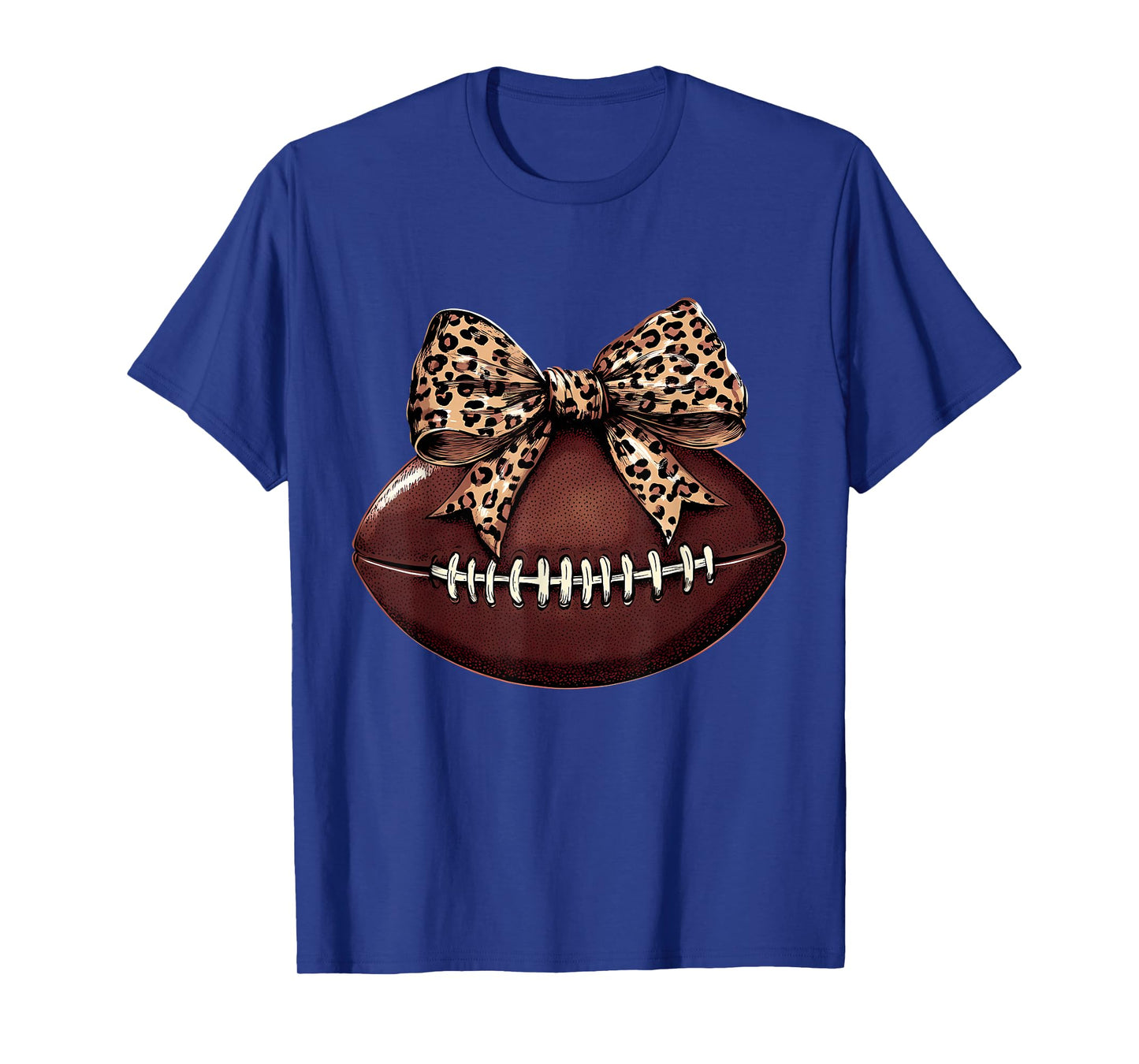 Cute Football Coquette Bow Cute Football Mom T-Shirt