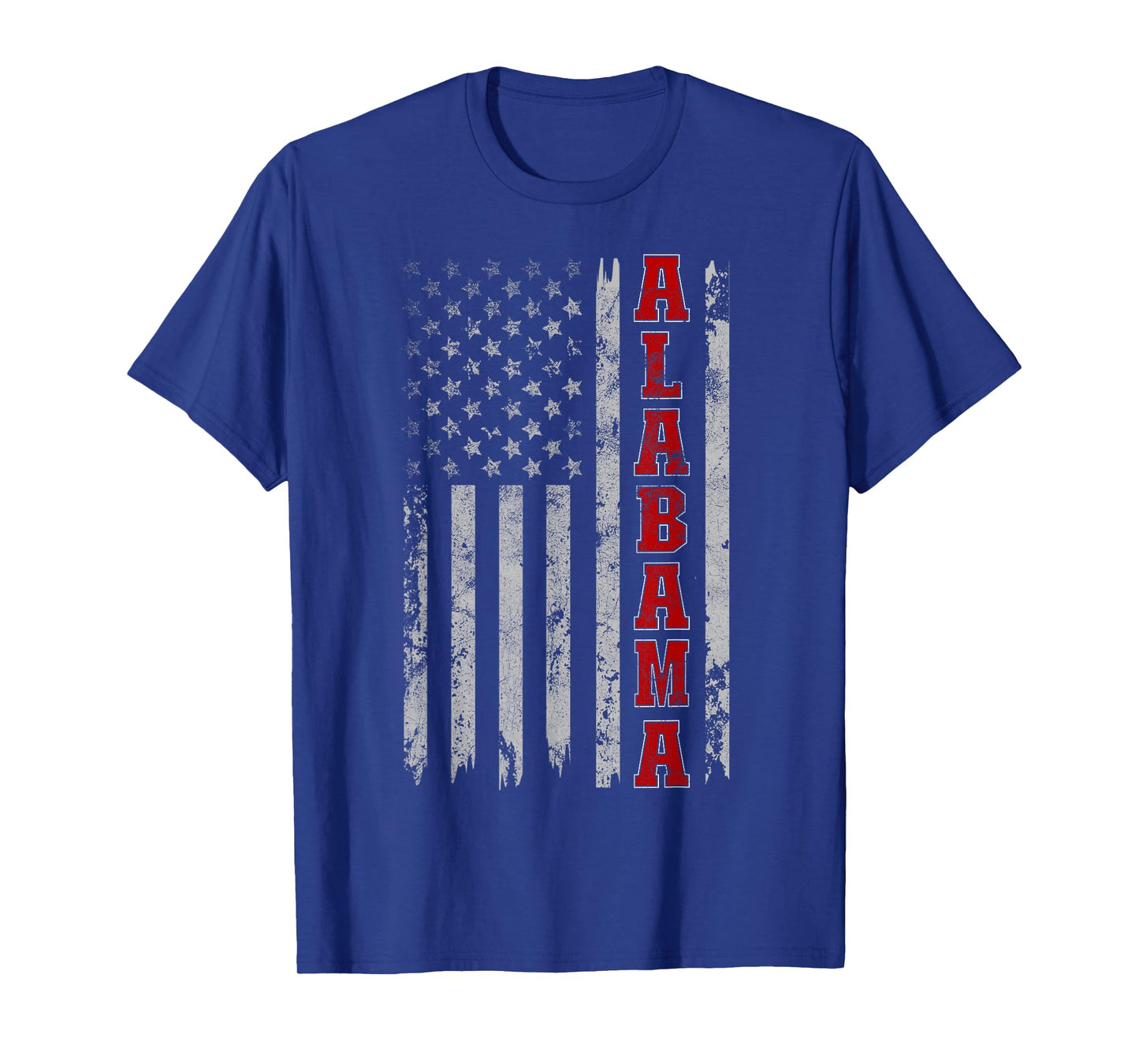 Alabama - Vintage Patriotic USA Flag Football Season T-Shirt