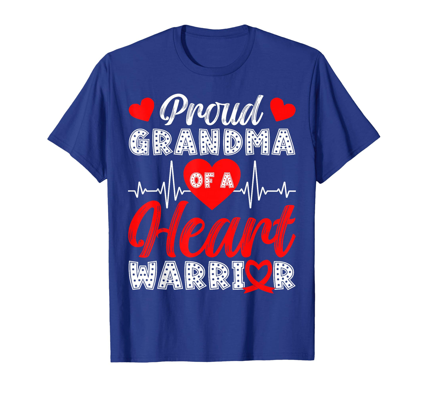 Proud Grandma of Heart Warrior Heart Disease Awareness T-Shirt