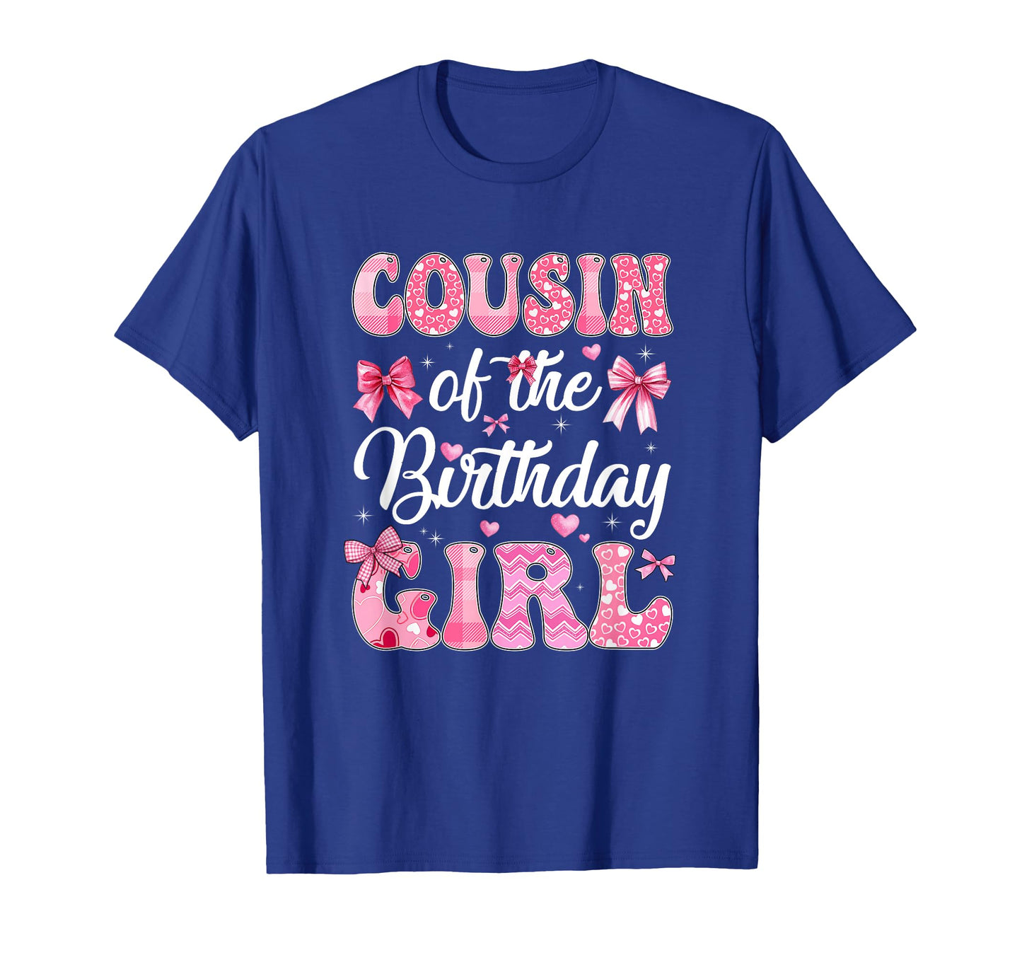 Cousin Of The Birthday Girl Family Pink Coquette Bow T-Shirt