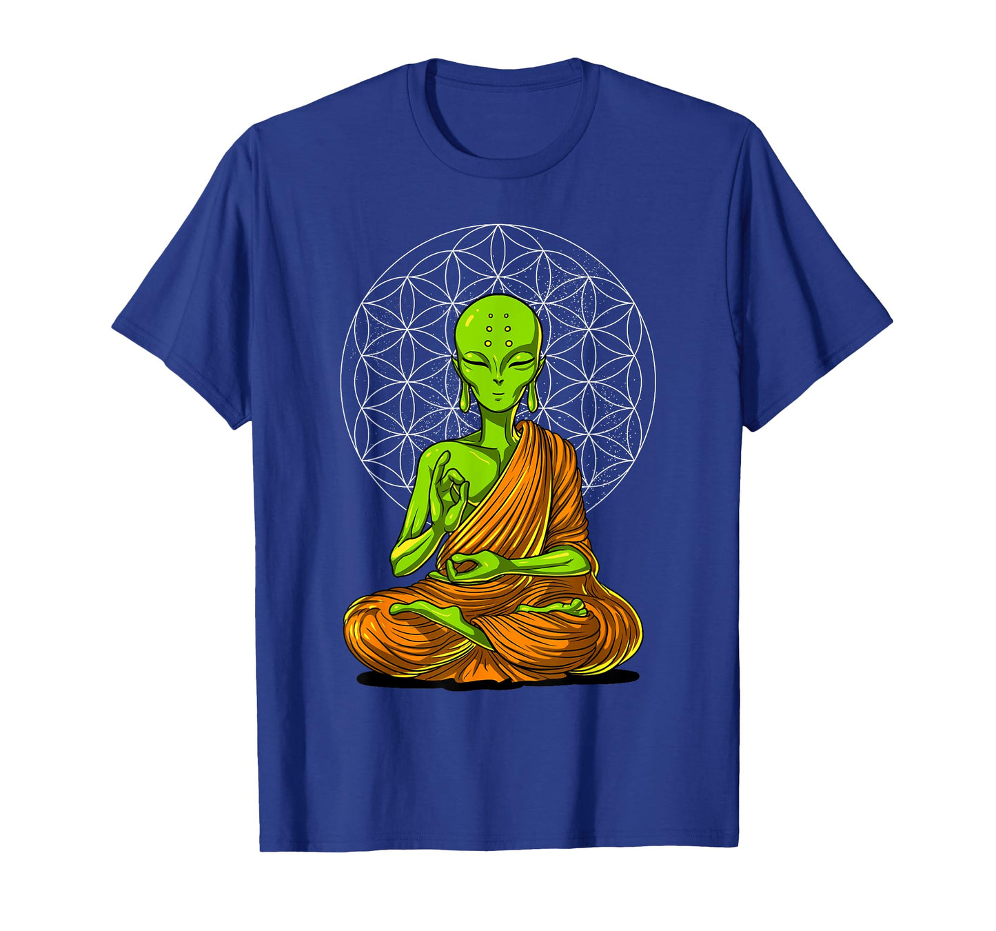 Space Alien Buddha Zen Yoga Meditation Spiritual Buddhist T-Shirt