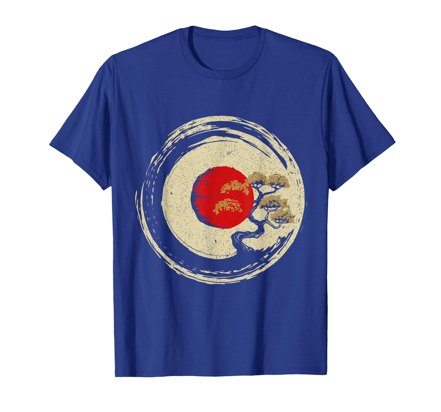 Bonsai Tree In Japanese Zen Buddhist Enso Circle T-Shirt