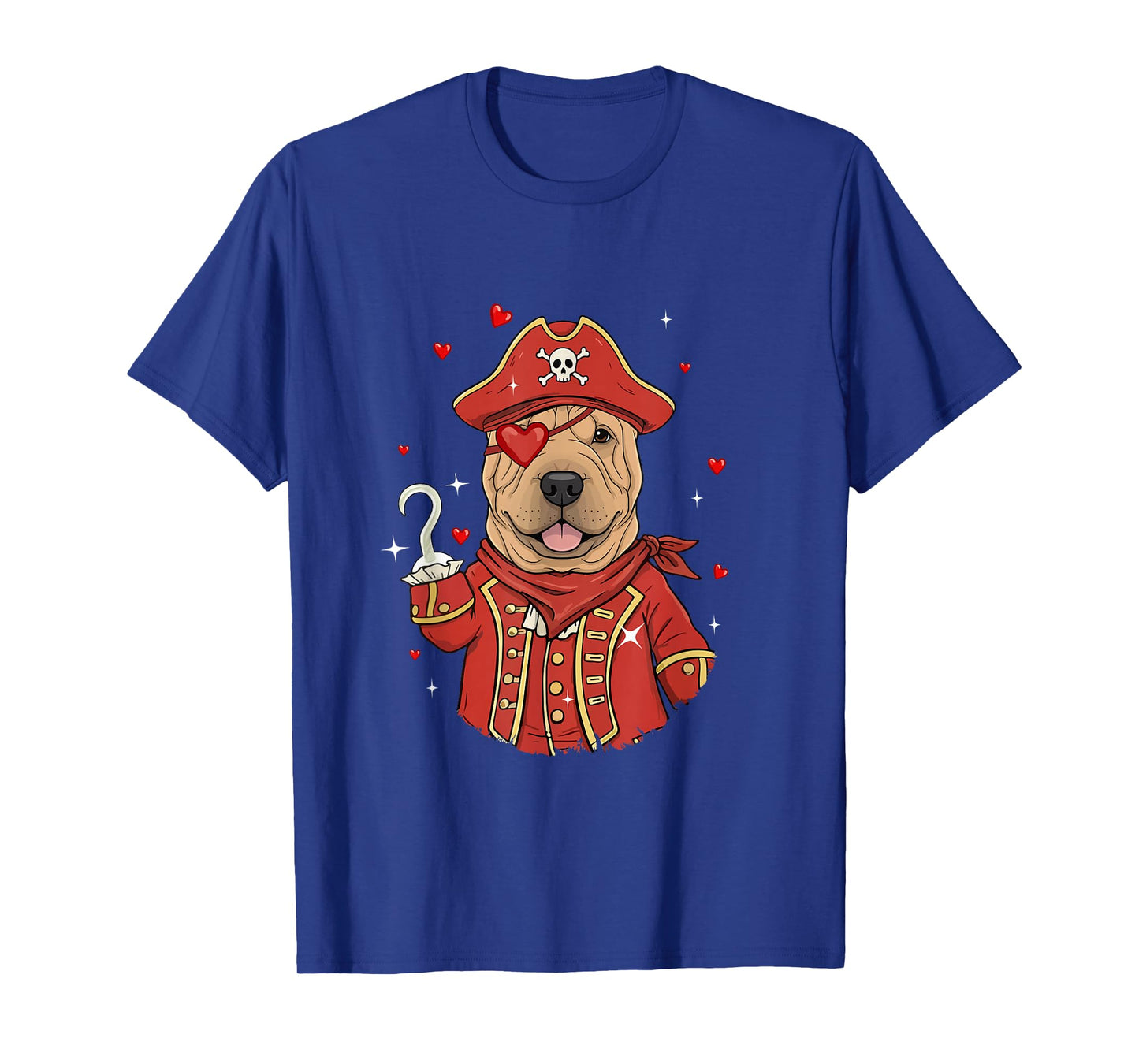 Shar Pei As Pirate Valentine's Day Matching Owner Kids T-Shirt