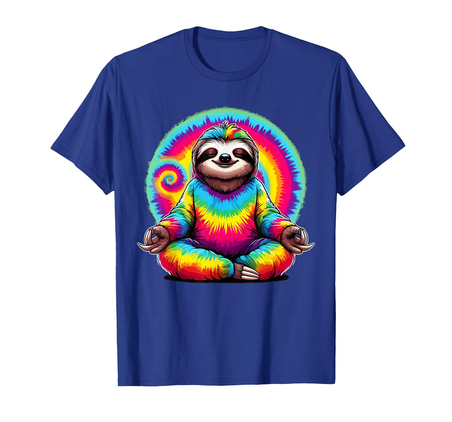 Hippie Sloth Peace Sign Tie-Dye Hippie T-Shirt