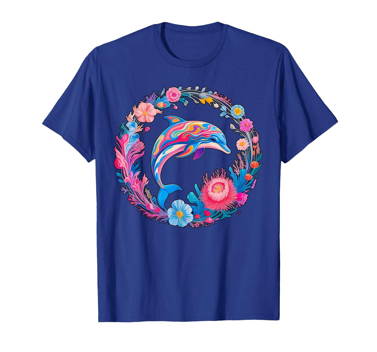 Floral Dolphin T-Shirt