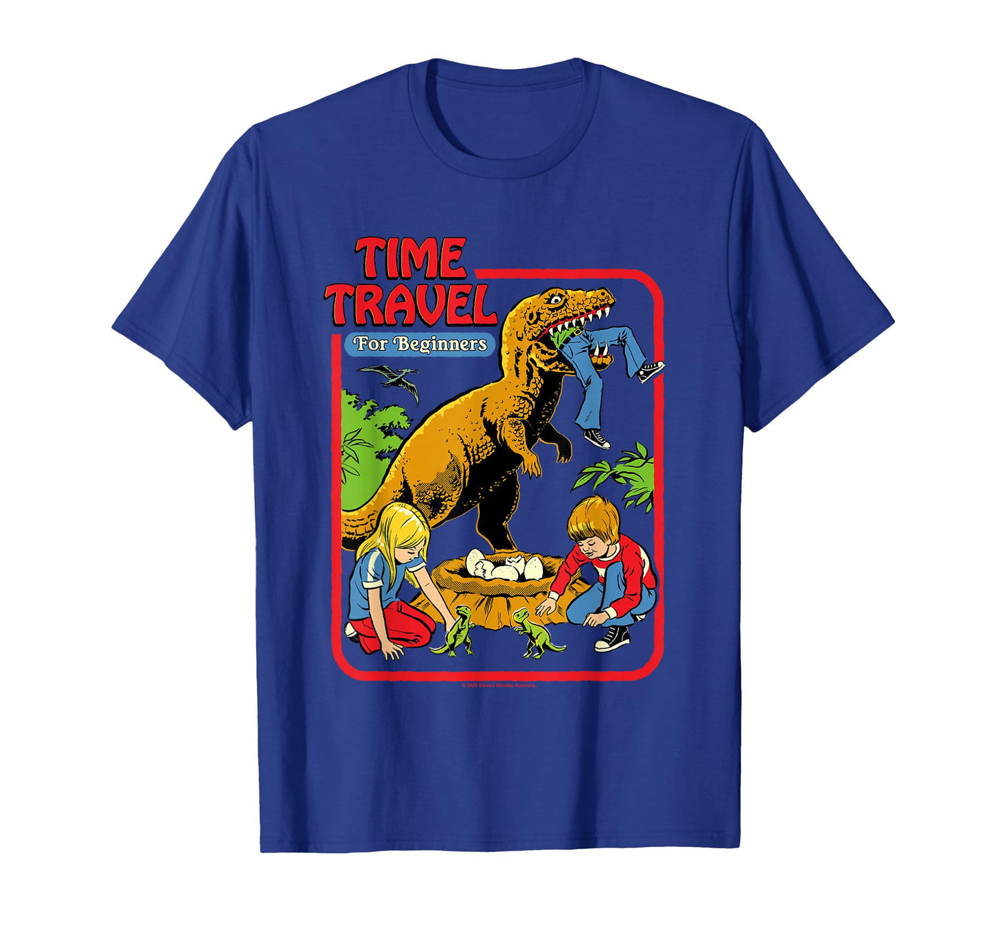 Time Travel Jurassic Sarcastic Retro Funny Adult Humor T-Shirt