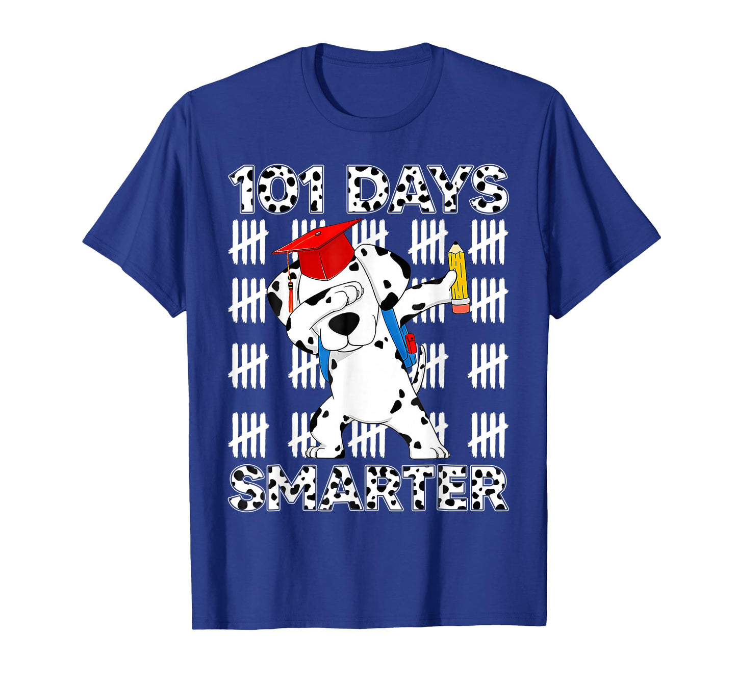 100 Days of School Dalmatian Dog Kids 100 Days Smarter T-Shirt