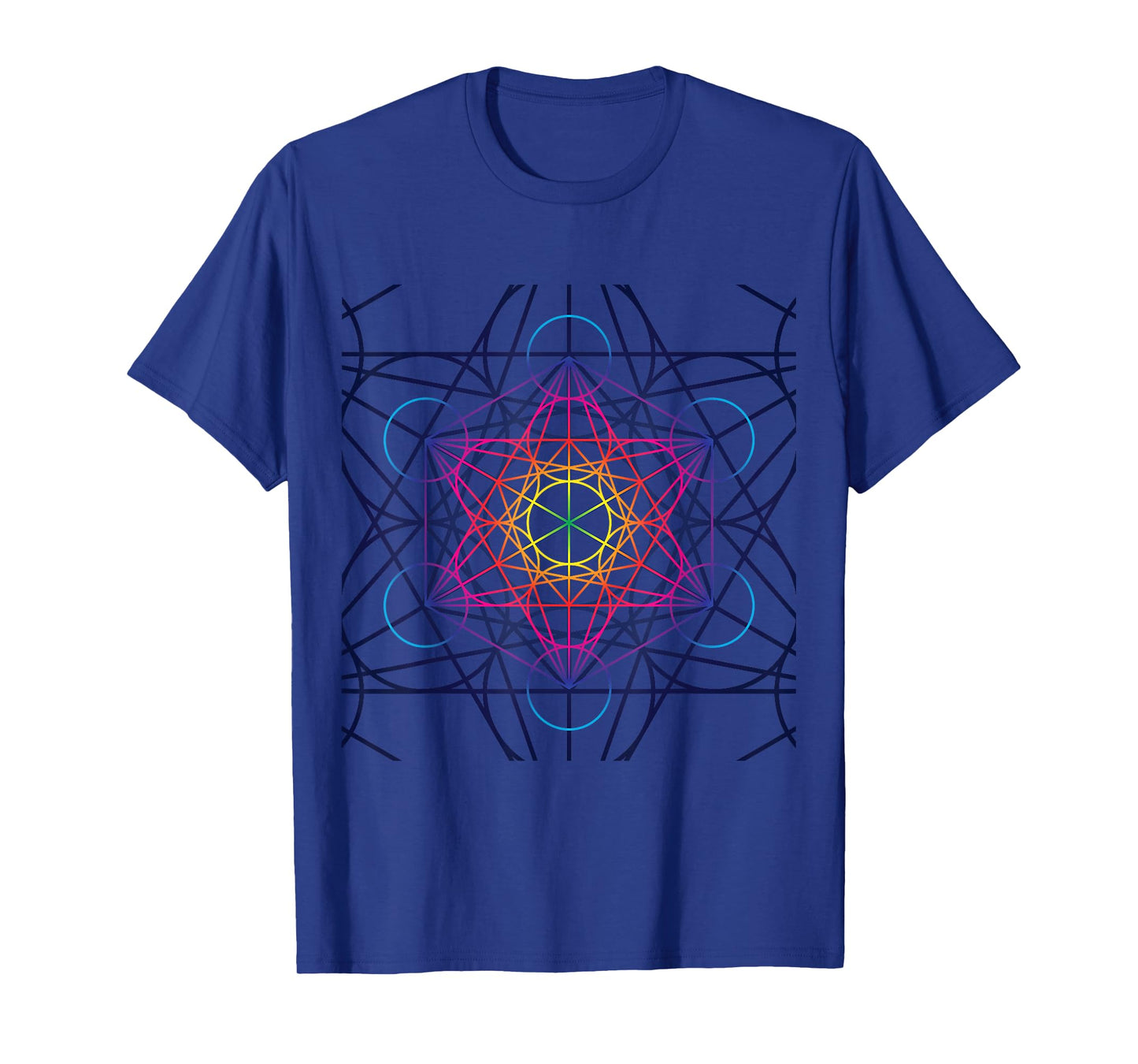 Cool Mandala Sacred Geometry Metatrons Cube Design T-Shirt