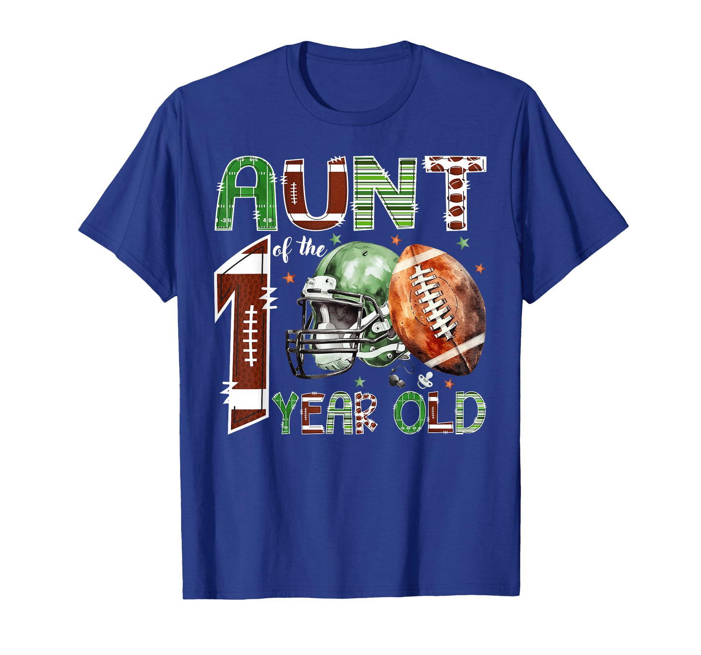 Aunt of The 1 Year Old Football Lover 1st Birthday Boy T-Shirt