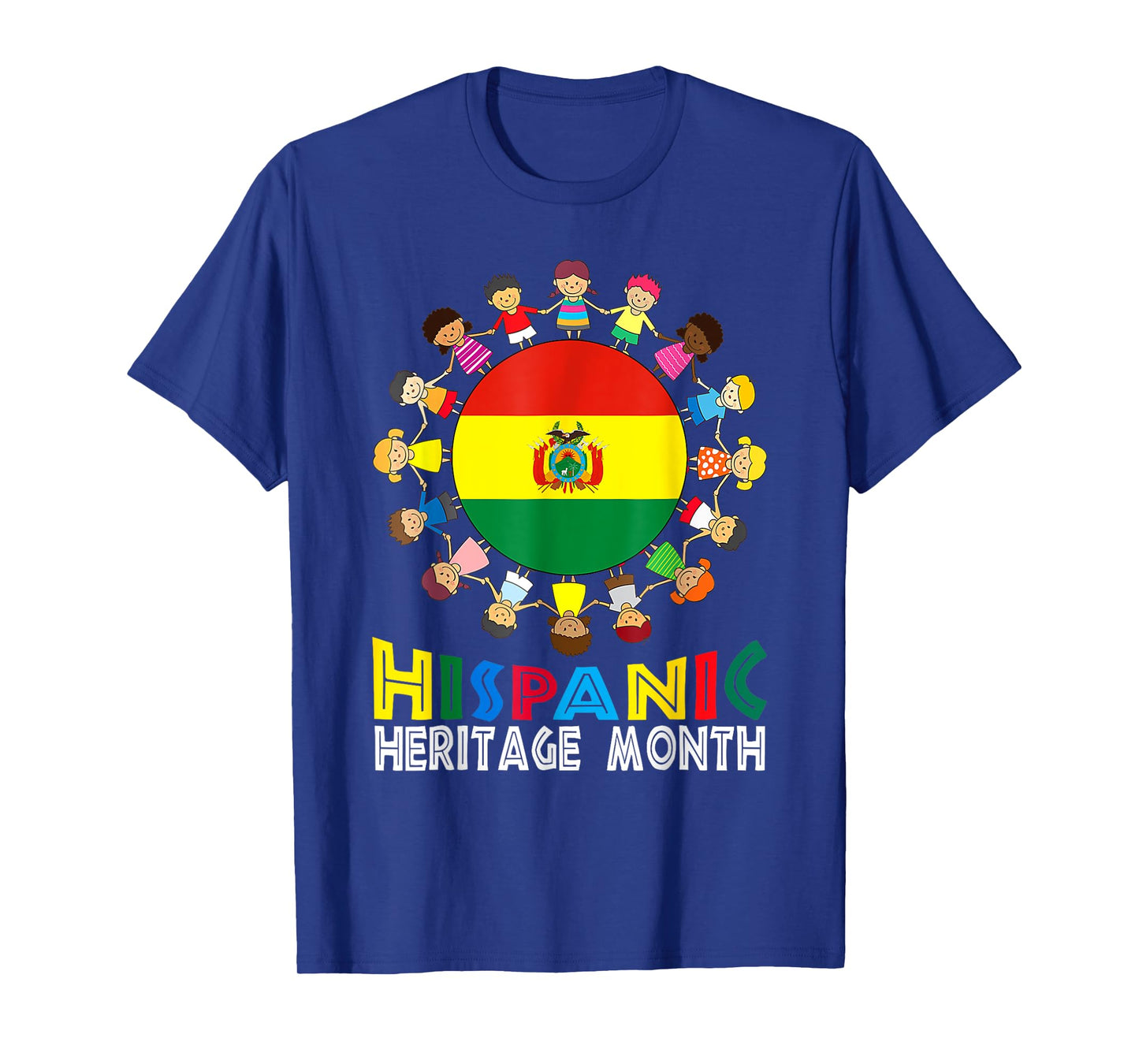 Bolivian Flag Hispanic Heritage Bolivia Boy Girl Kids T-Shirt