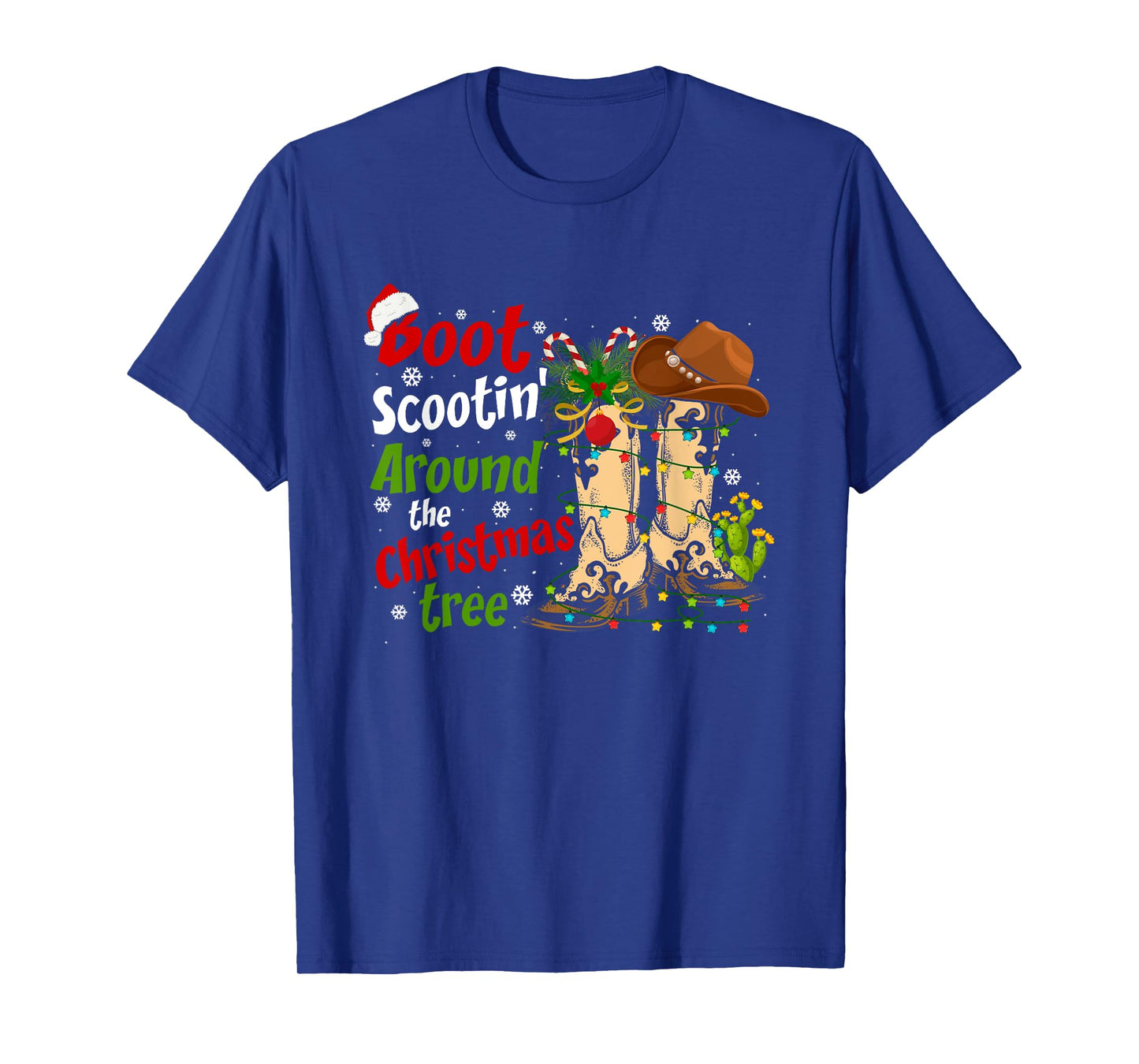 Boot Scootin' Around The Christmas Tree Country Western T-Shirt