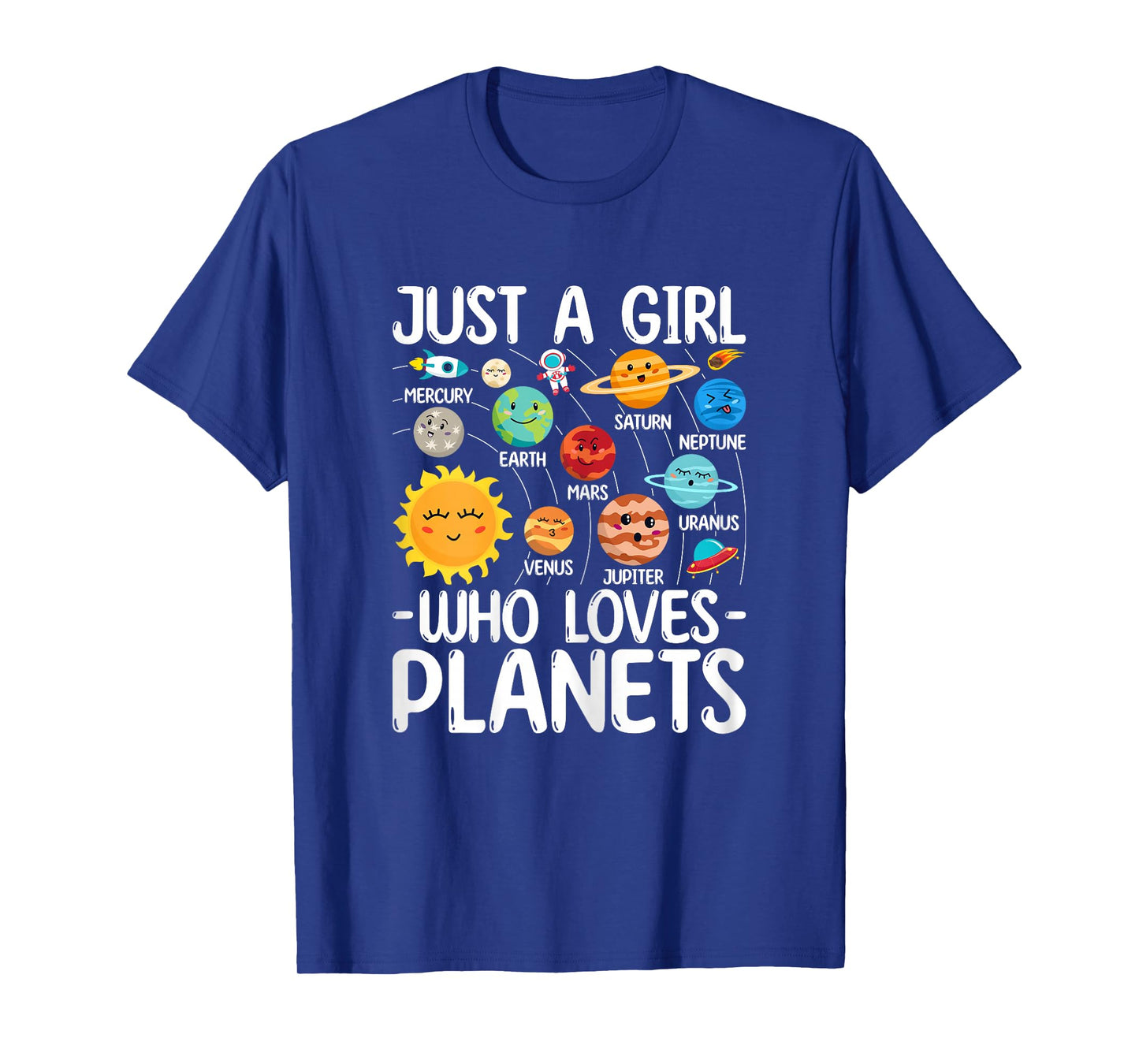 Just A Girl Who Loves Planet Solar Star System Science Space T-Shirt