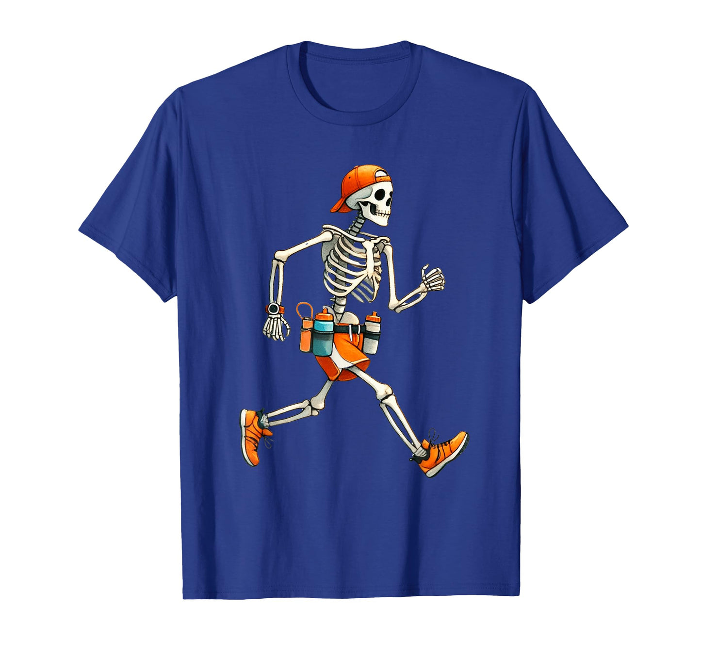 Skeleton Marathon Runner Halloween Costume Running Men Boys T-Shirt
