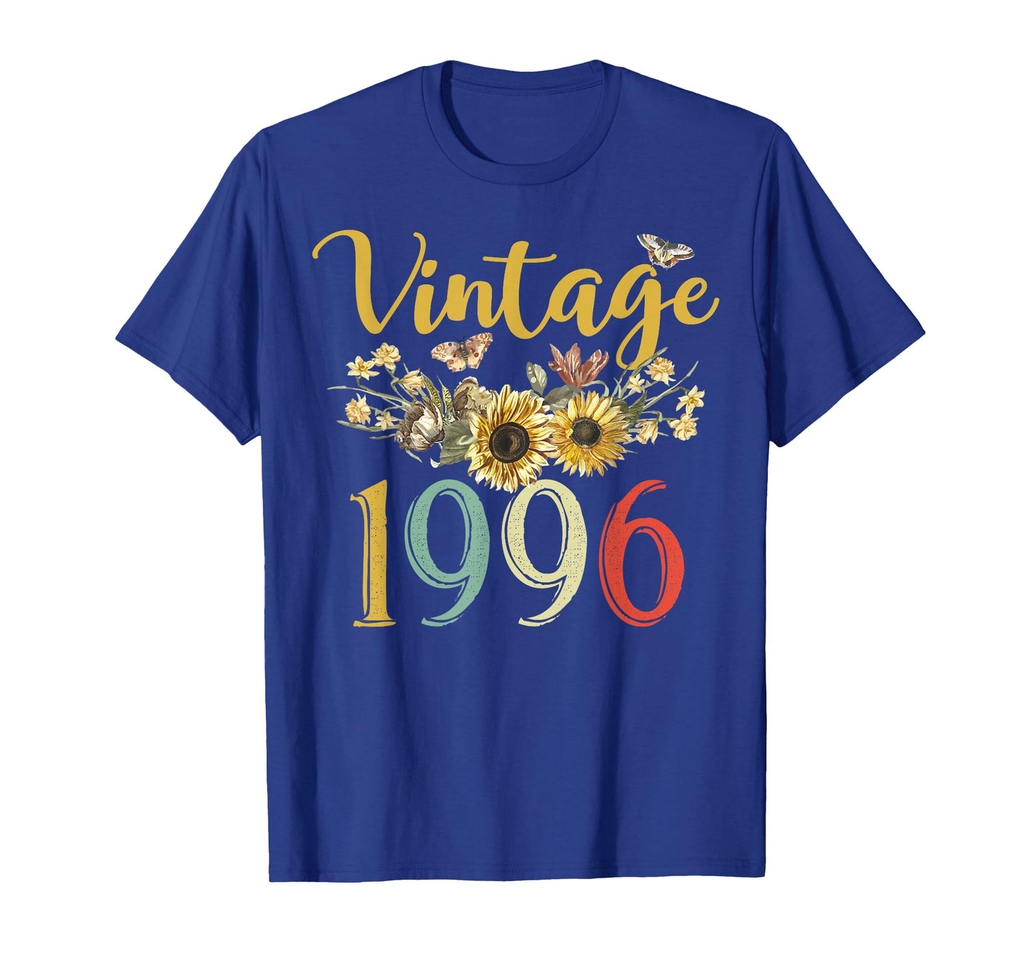 Vintage 1996 Sunflower 30th Birthday Awesome Since 1996 T-Shirt