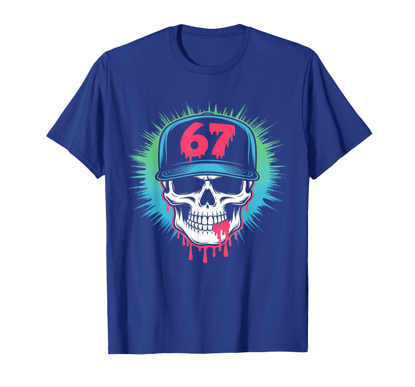 67 Skull Meme Funny Six Seven Alpha Slang T-Shirt