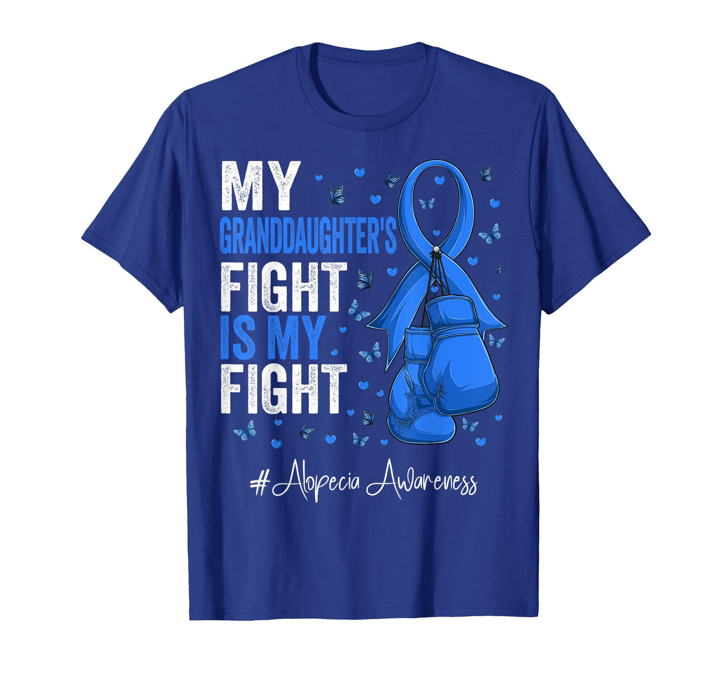 Blue Ribbon Granddaughter Alopecia Awareness T-Shirt