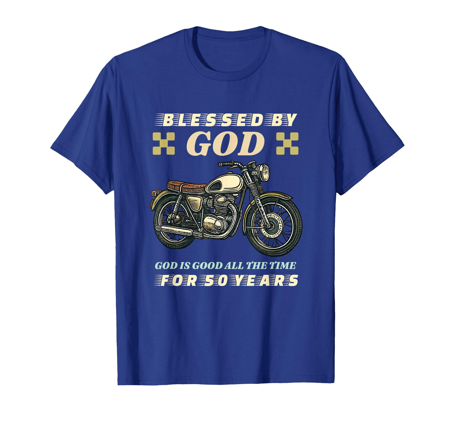 Blessed by God for 50 Years Old Motorcycle 50th Birthday T-Shirt