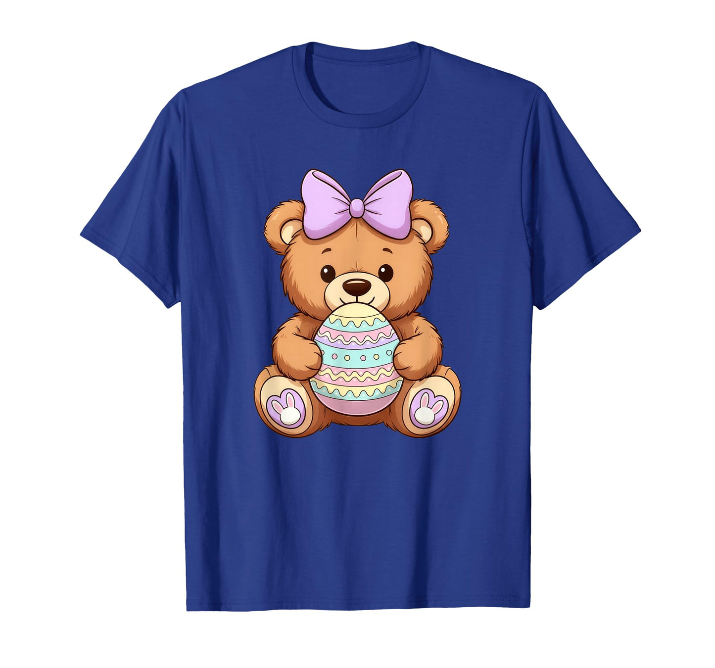 Cute Easter Teddy Bear Holding Egg Spring Coquette Aesthetic T-Shirt
