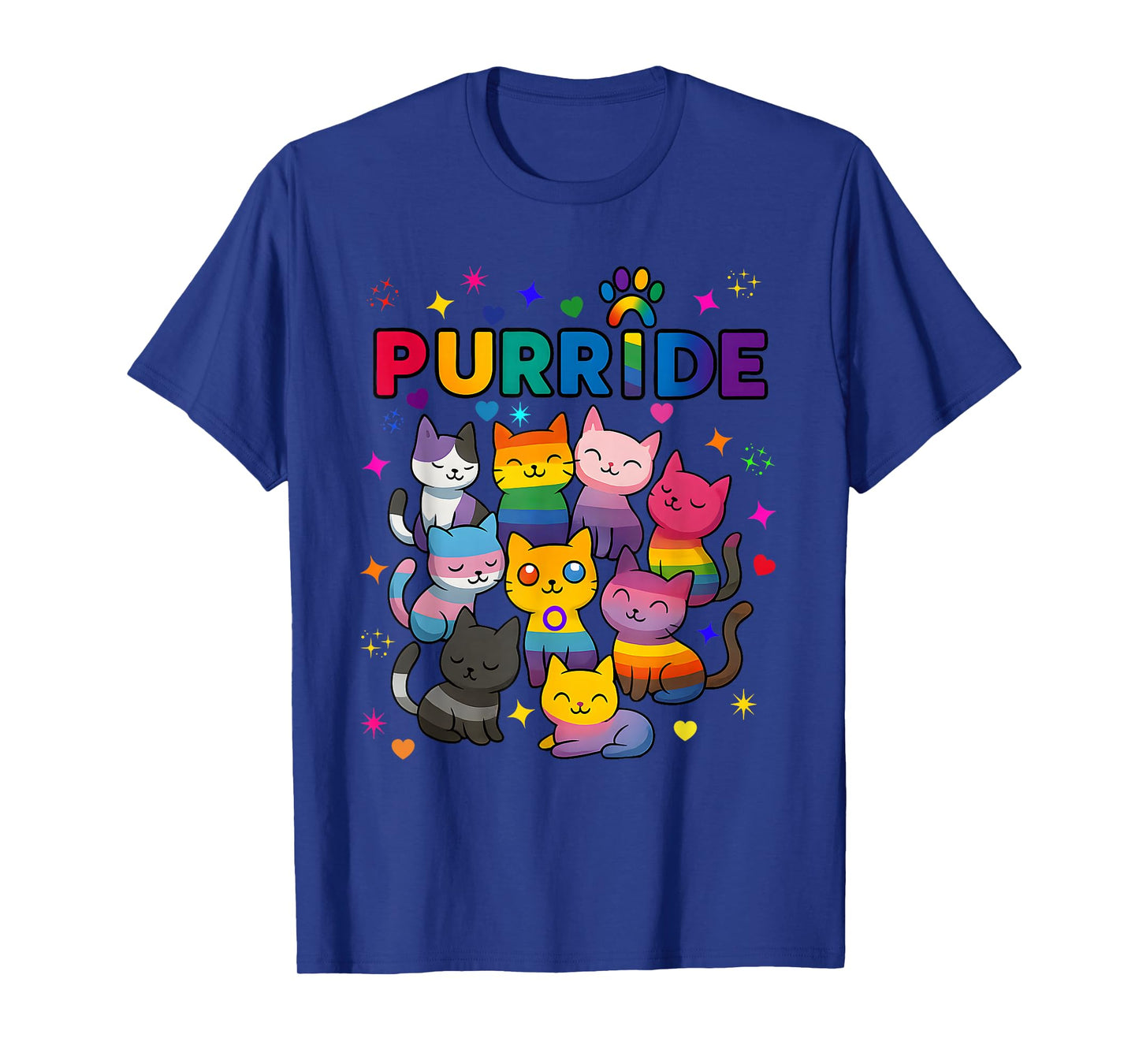 Animal Lovers Purr Cat Pride Allies LGBT T-Shirt