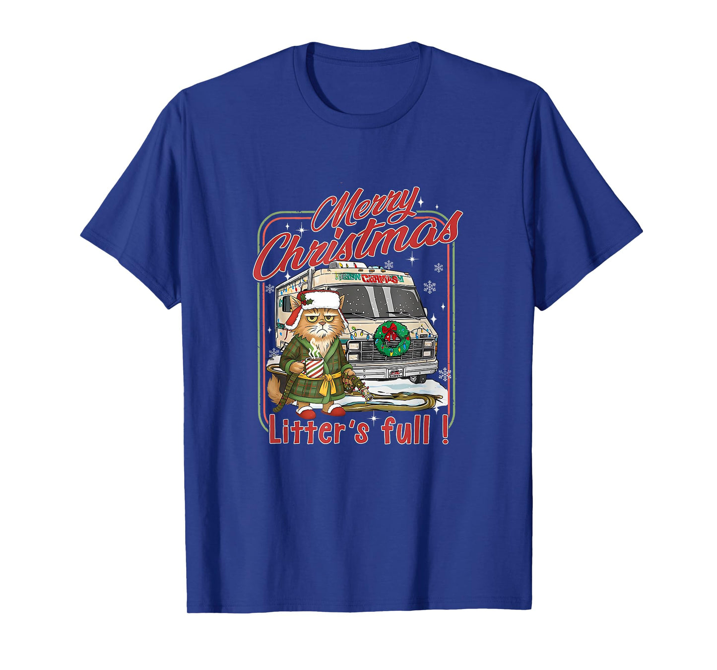 Litter’s Full Funny Cat Lovers Christmas for Men Women Kids T-Shirt