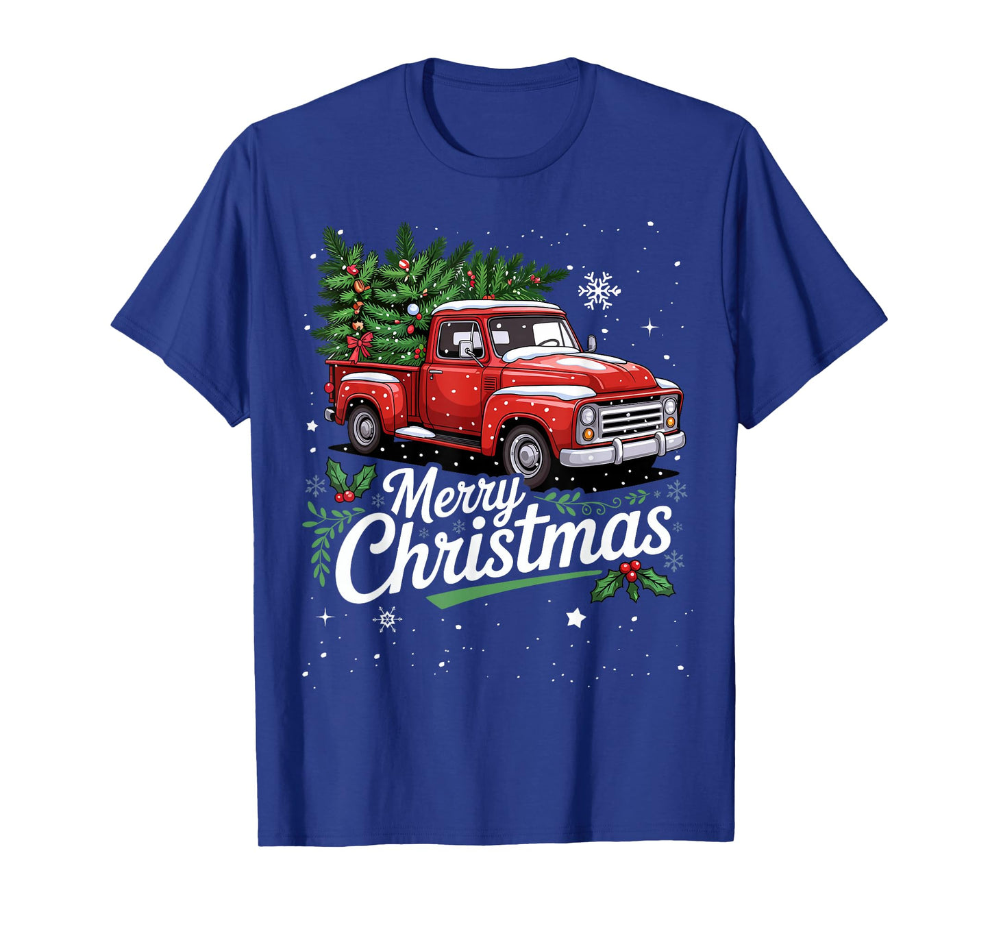 Merry Christmas Red Truck Family Matching Christmas Pajama T-Shirt