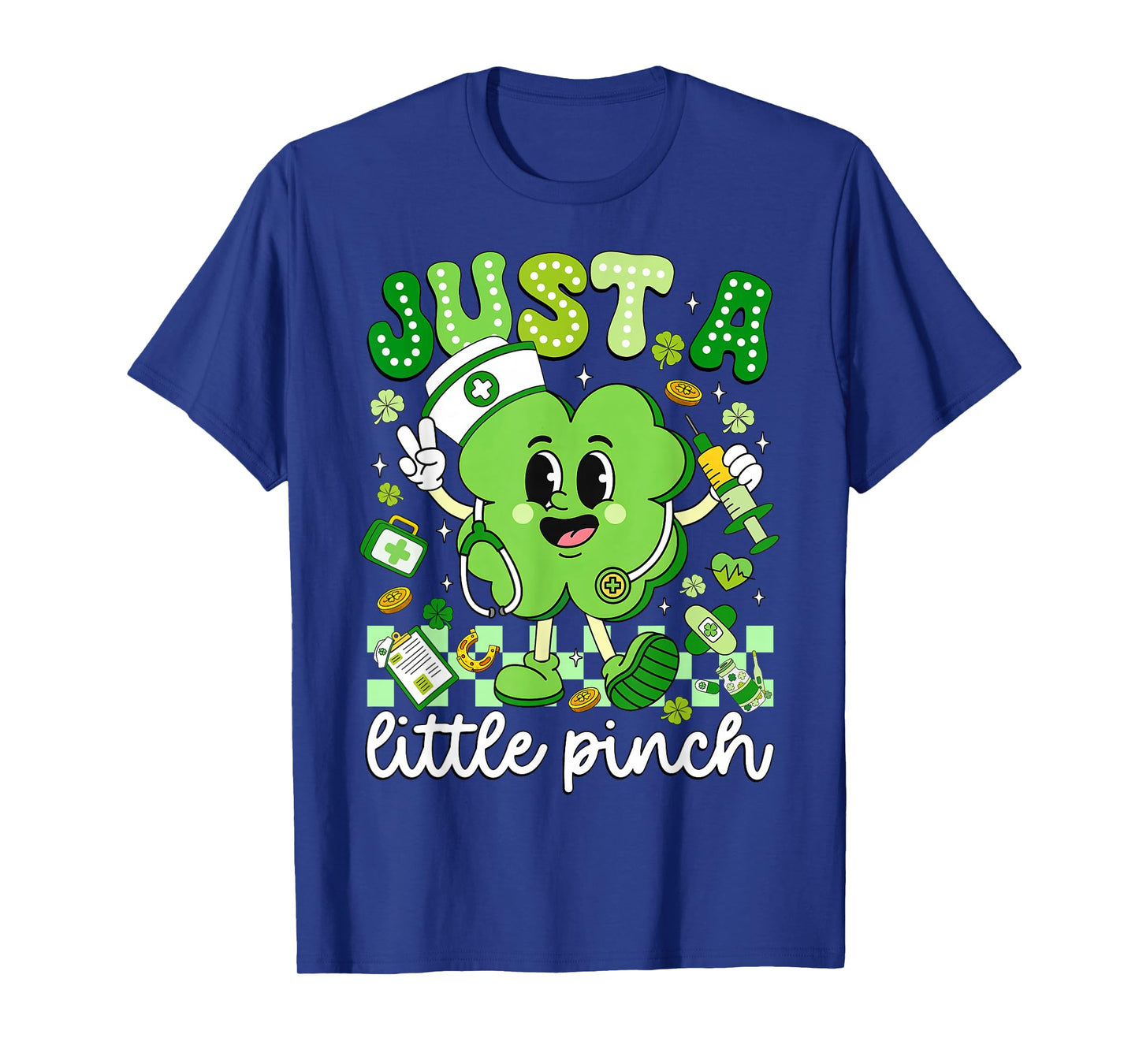 Just A Little Pinch Shamrock Nurse St Patricks Day Women T-Shirt
