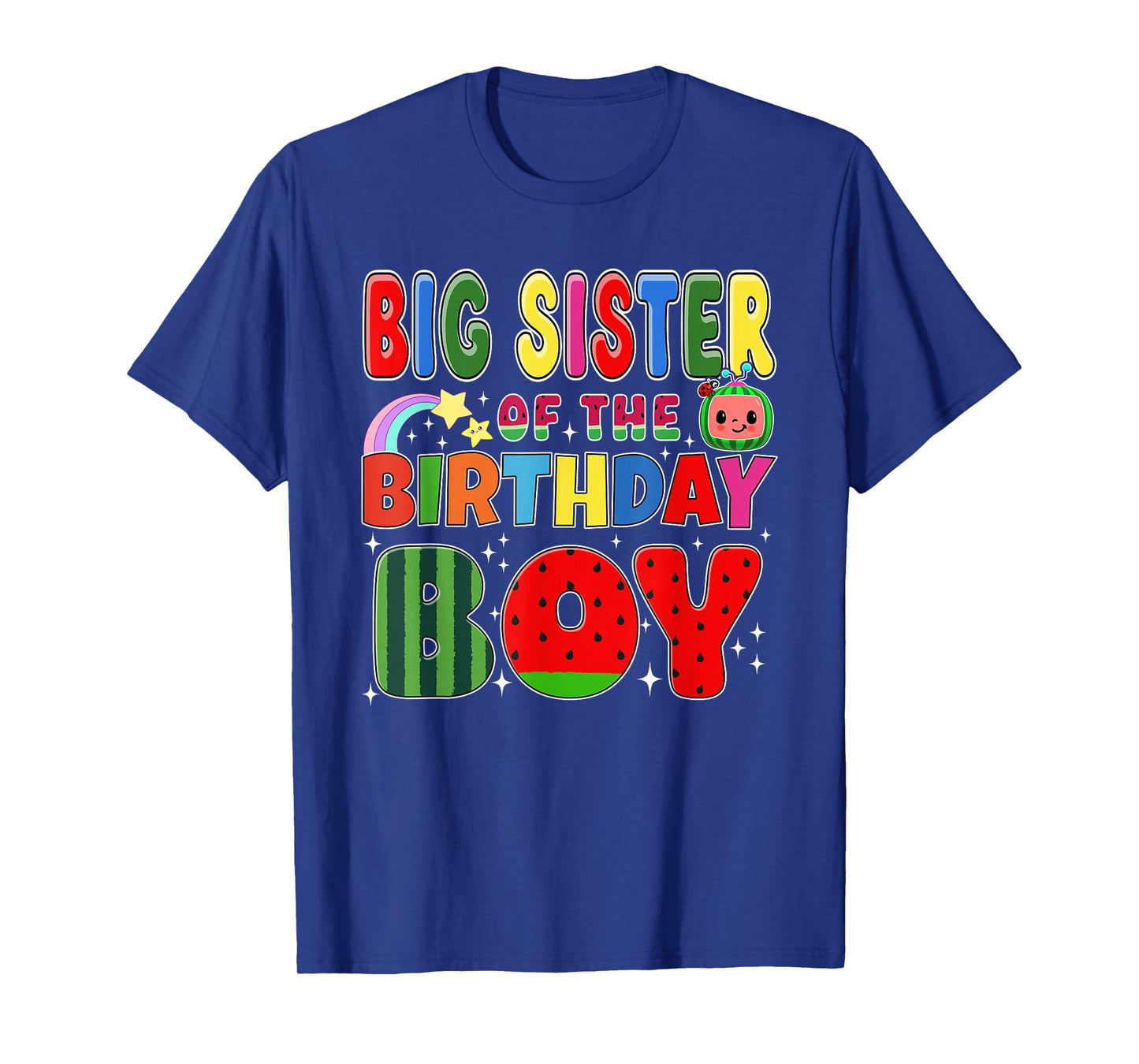 Big Sister of The Birthday Boy Melon Family Matching Funny T-Shirt