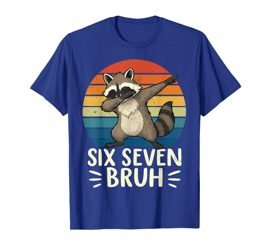 67 Meme Raccoon Funny Six Seven Bruh Raccoon for Kids Boys T-Shirt