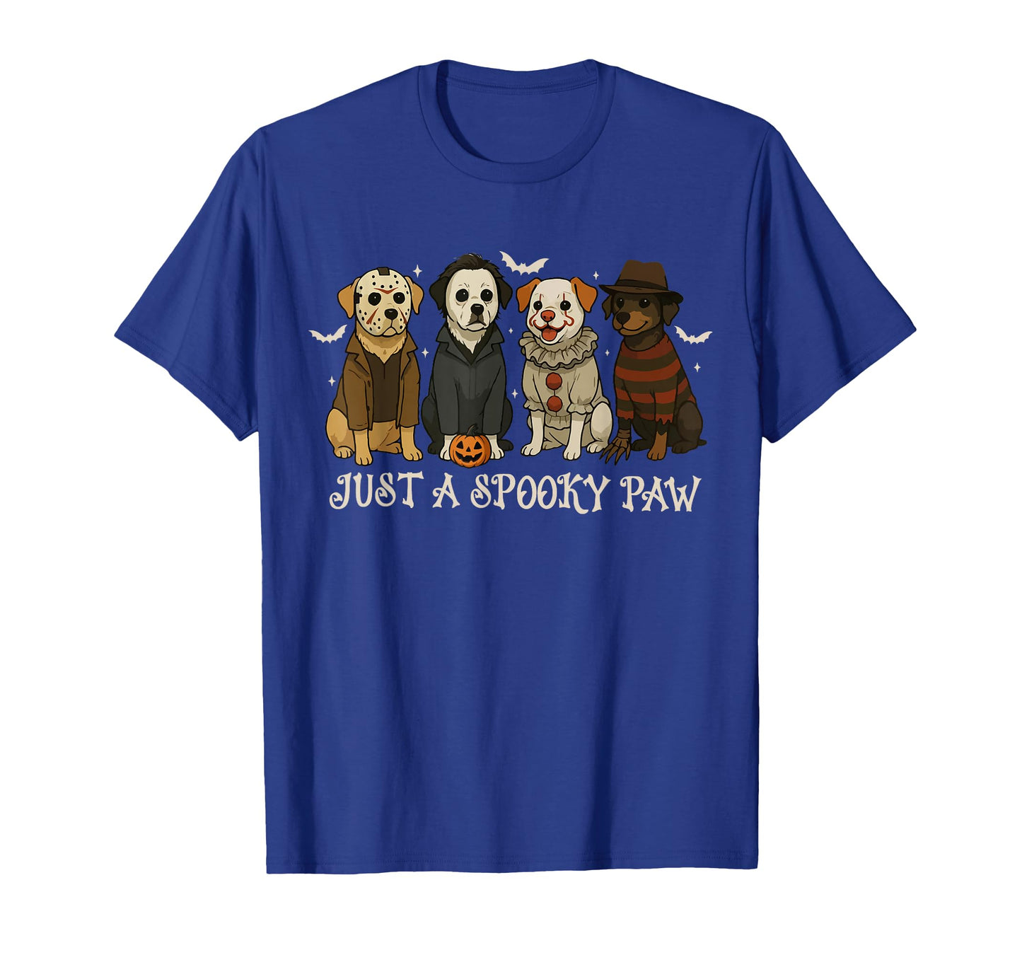 Just a Spooky Paw Funny Dog Halloween Characters T-Shirt
