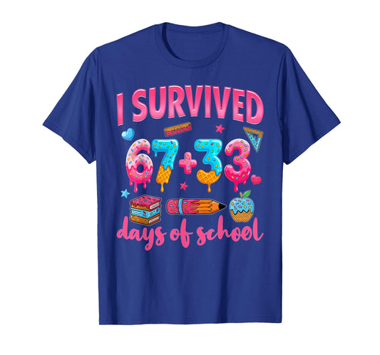 I Survived 67 33 Days of School 100 Days of School 67 Meme T-Shirt
