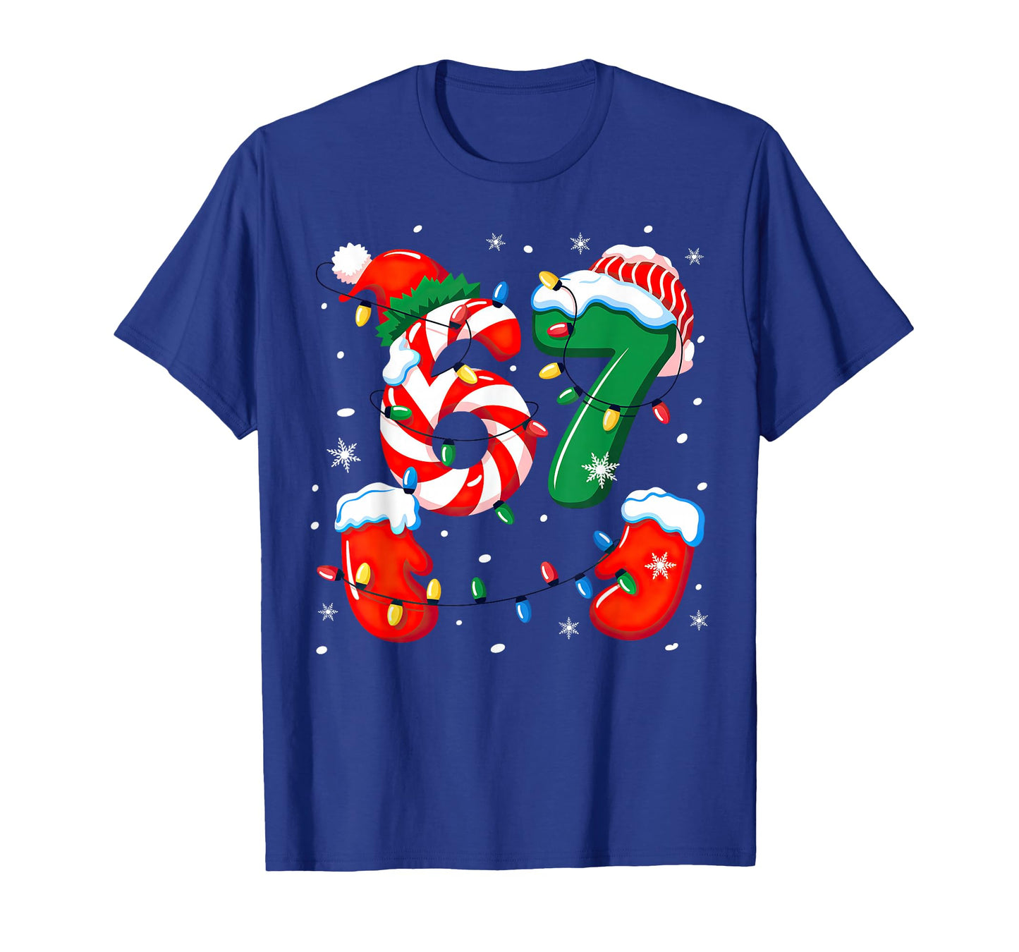Six Seven 6 7 Meme Christmas Xmas T-Shirt
