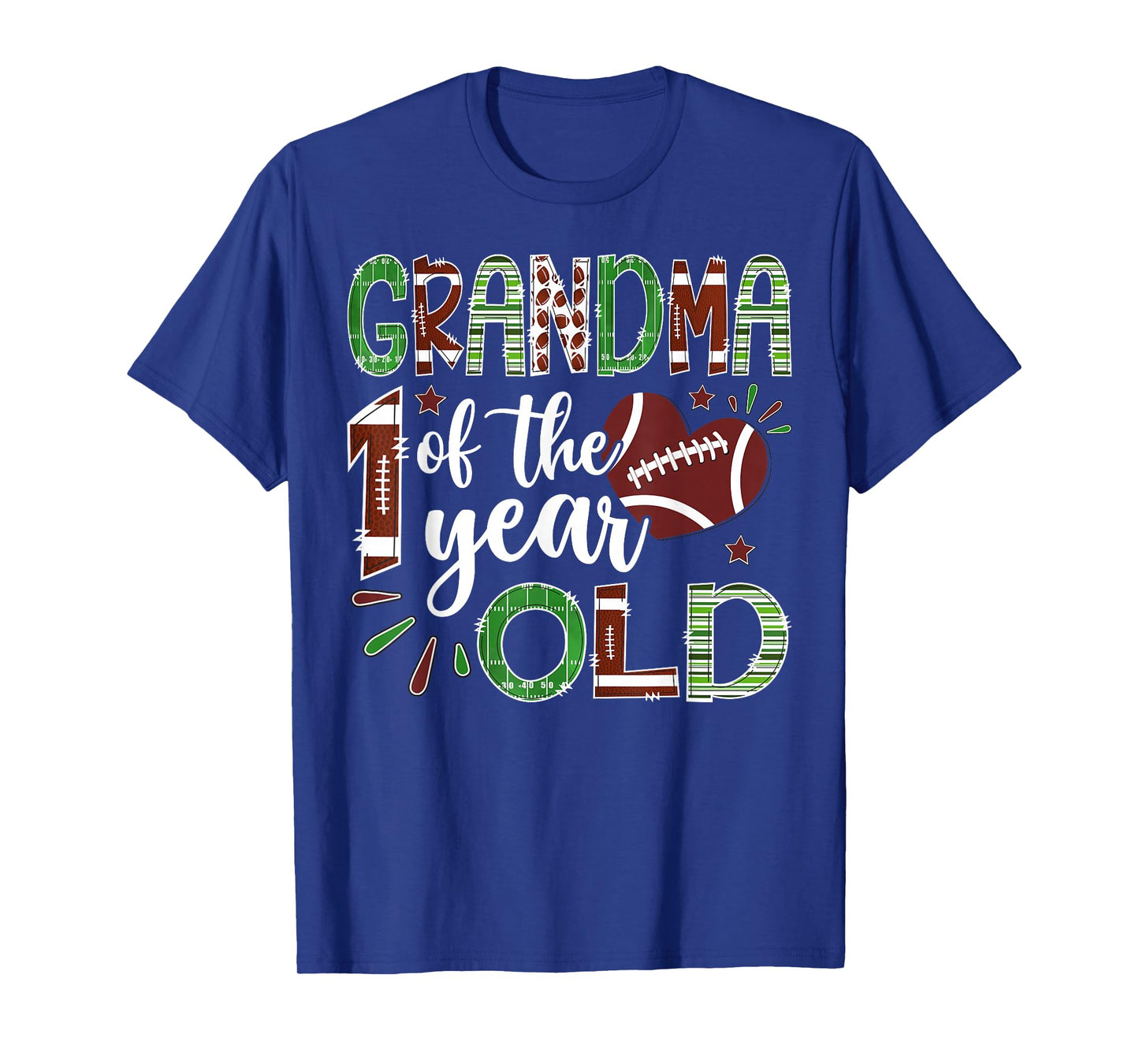 Grandma of The 1 Year Old Football First Birthday Boy T-Shirt
