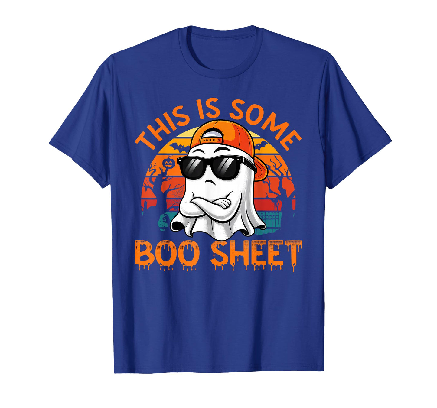 Funny Halloween This is Some Boo Sheet Ghost Retro Men Boys T-Shirt