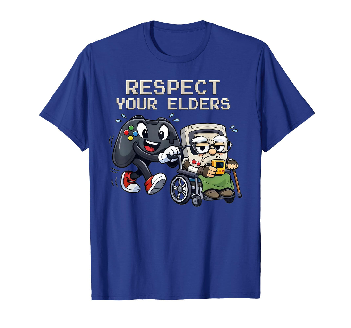 Respect Your Elders Gaming Control Retro Funny Gamer T-Shirt