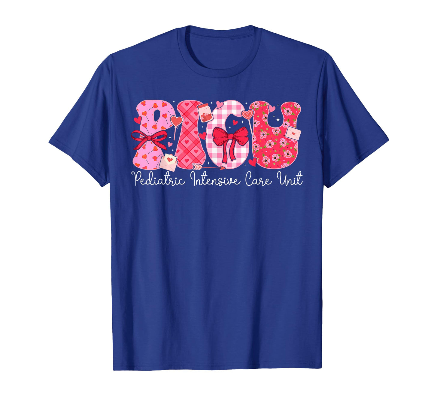PICU Valentine Pediatric Intensive Care Unit Valentines Day T-Shirt
