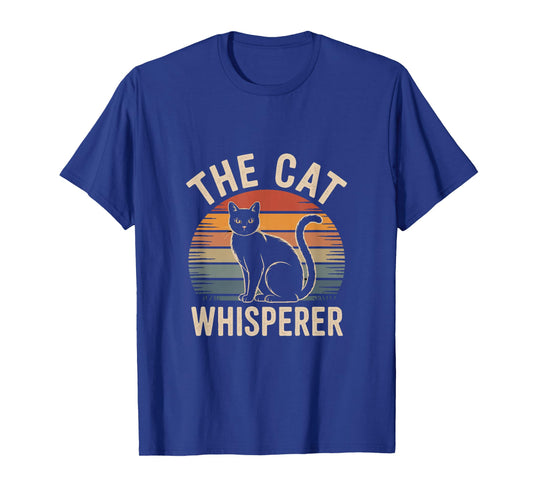The Cat Whisperer Retro Black Cat Lover T-Shirt