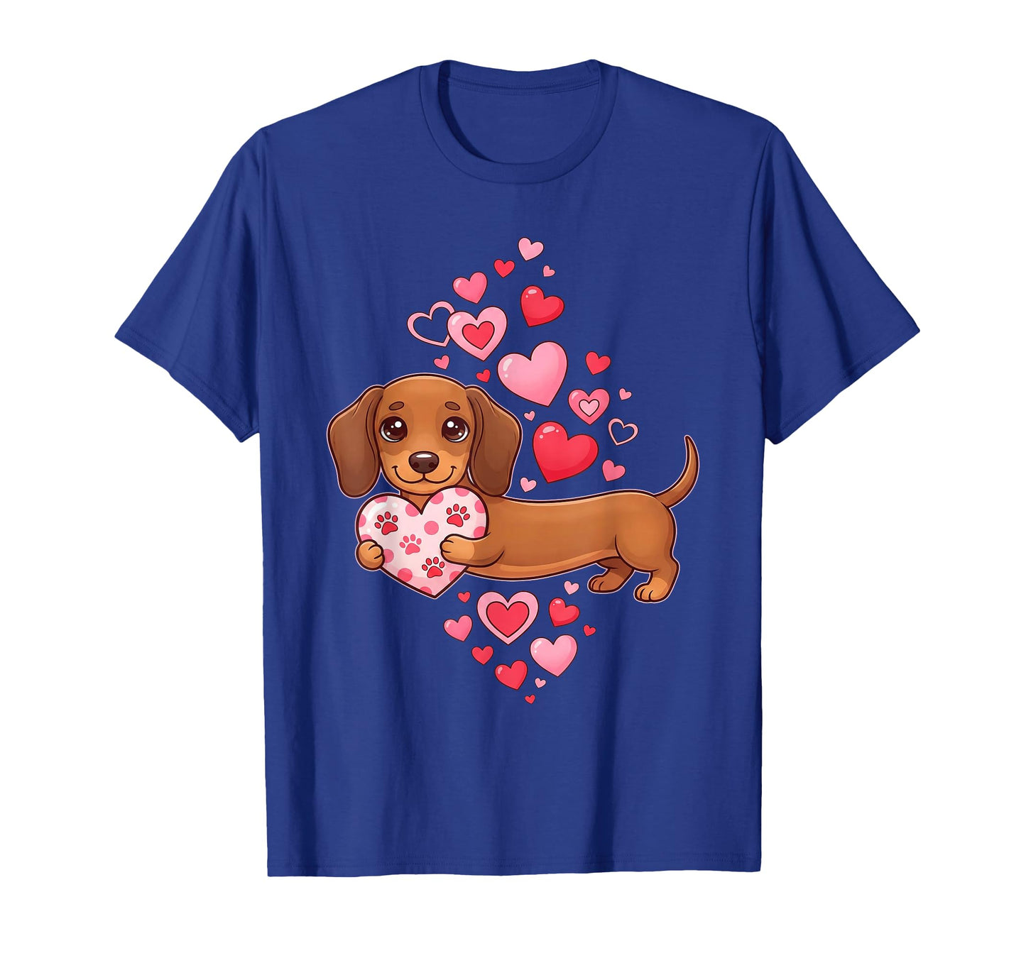 Cute Dachshund Valentine Heart Funny Dachshund Puppy Owner T-Shirt
